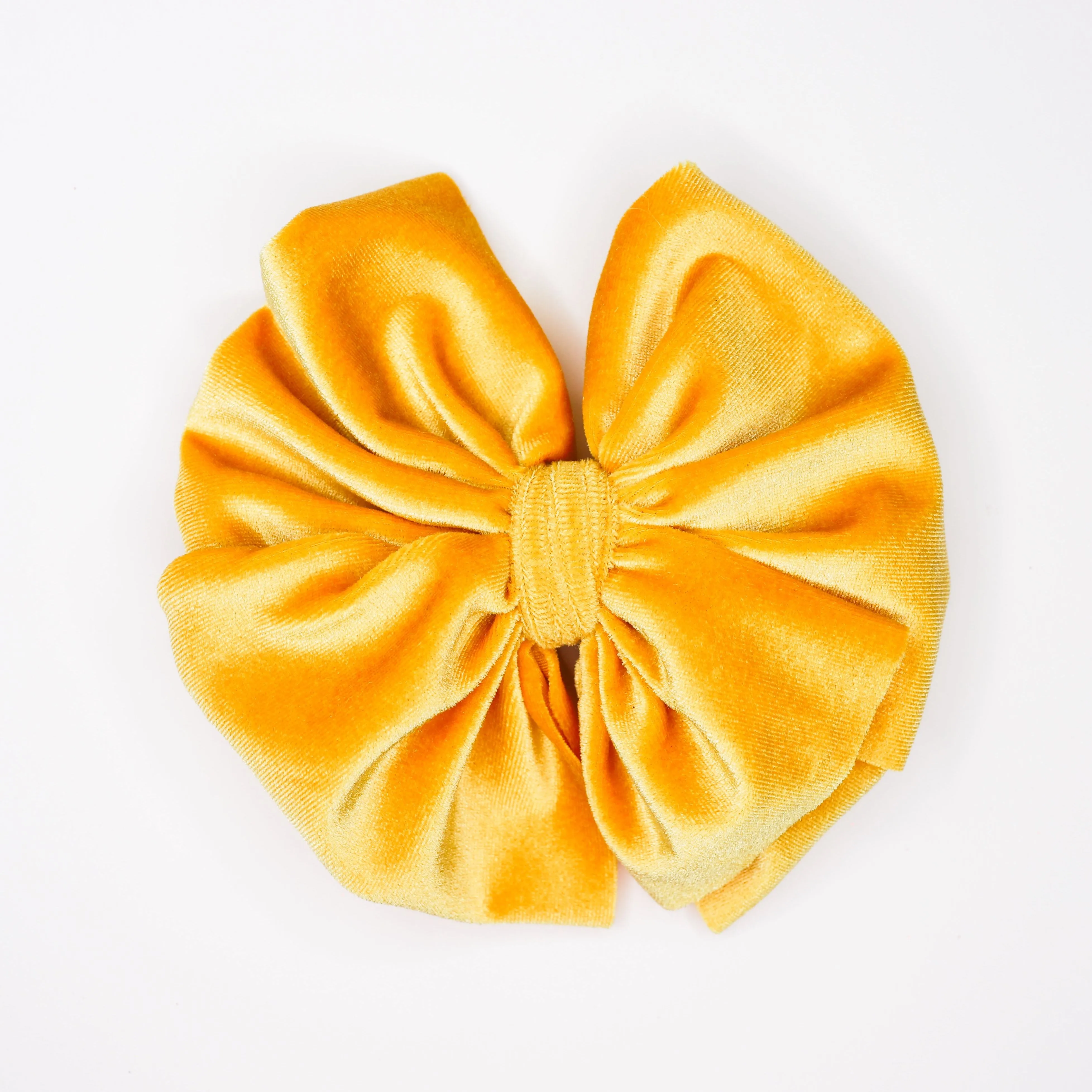 Marigold Messy Velvet Bow