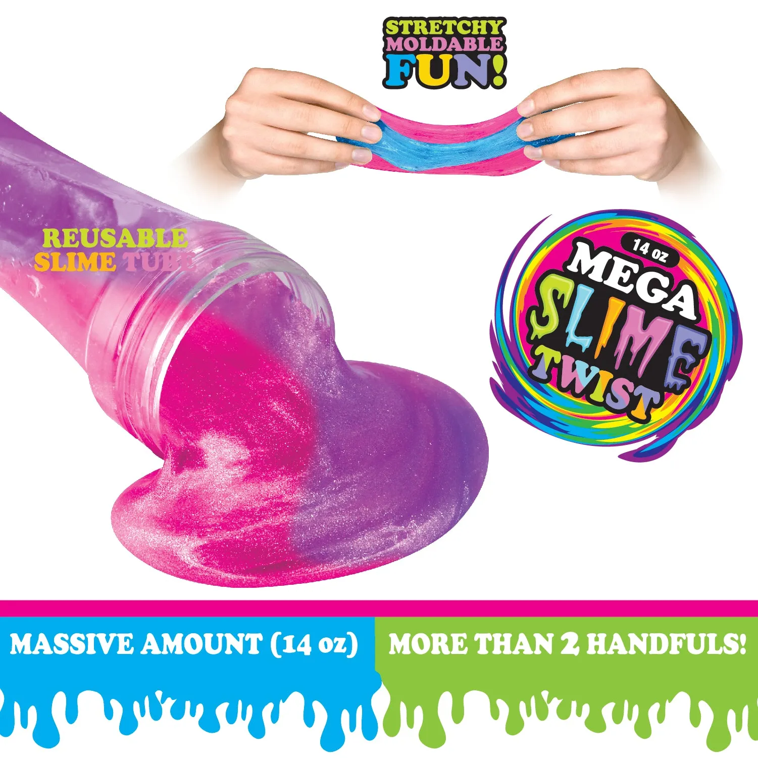 Mega Slime Twist - 12 Pieces Per Display 26777