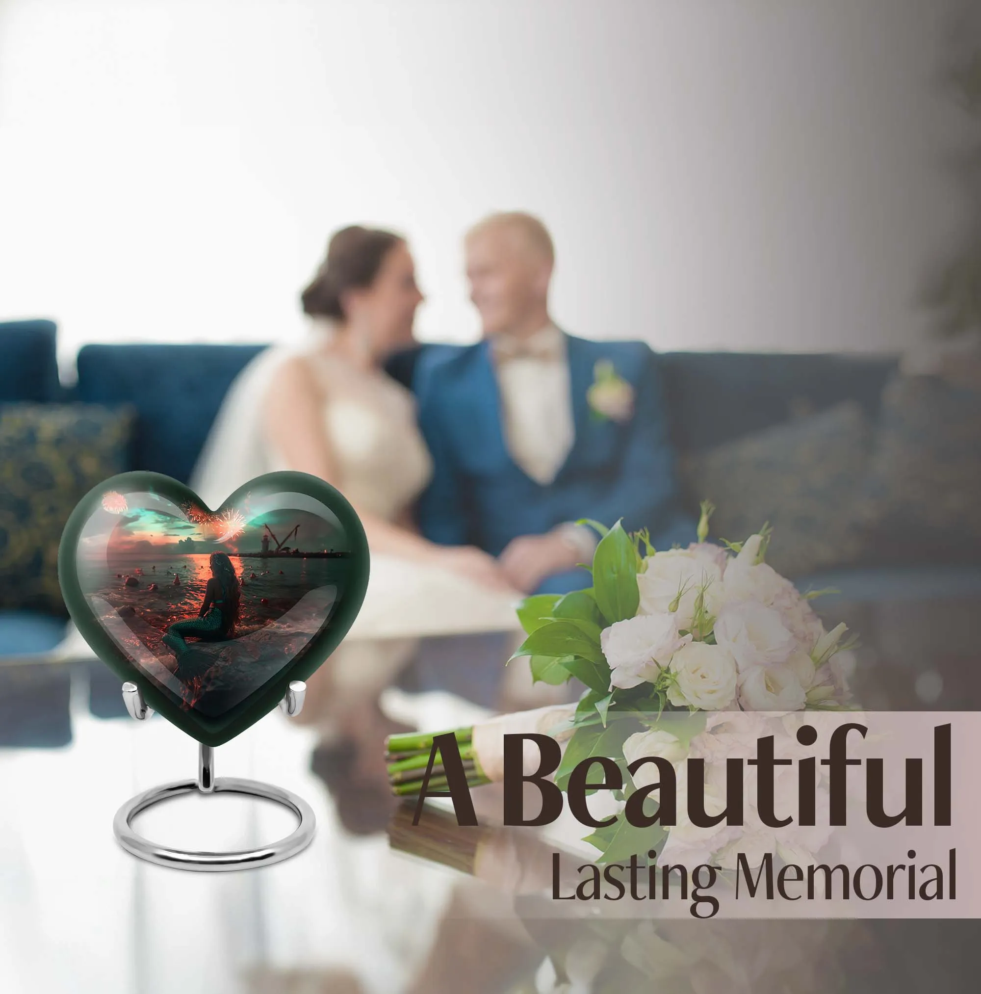 Mermaid Urn - Lasting Undersea Tribute - Cremation Urn for Ground Burial