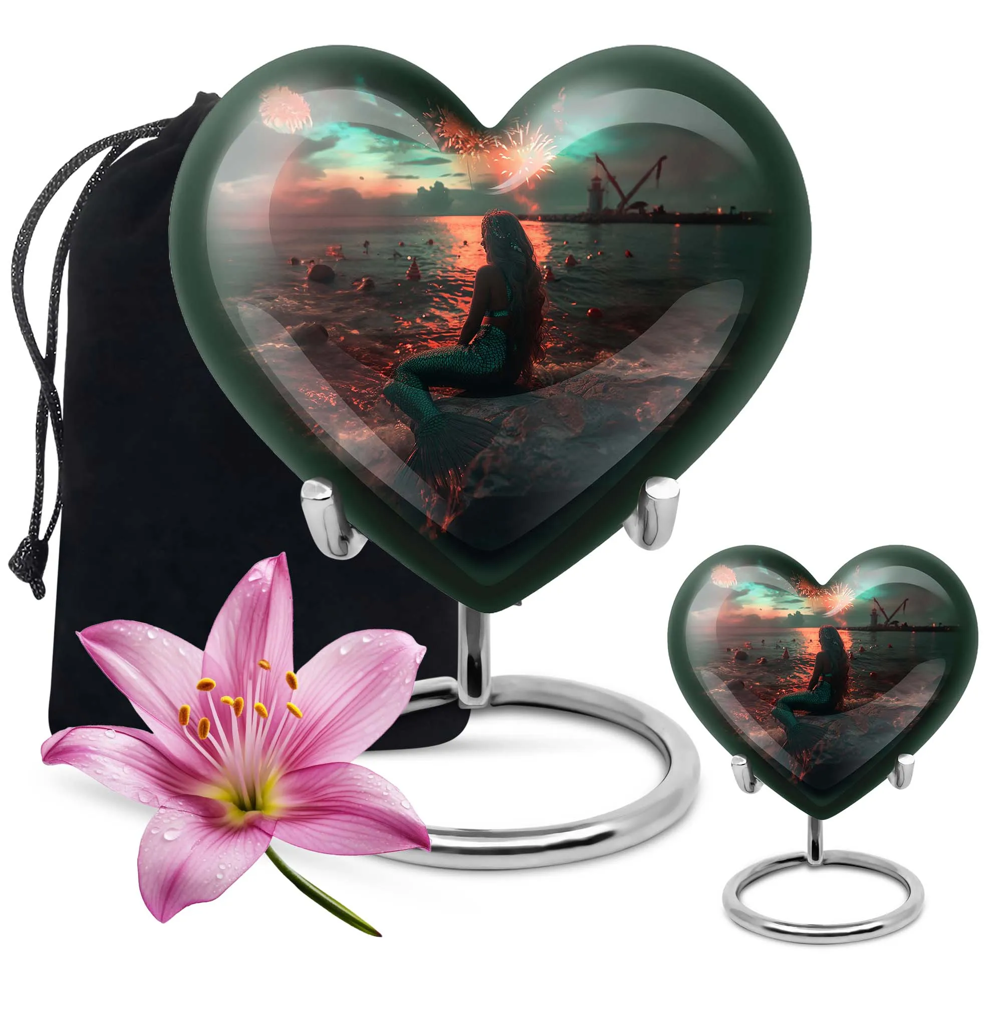 Mermaid Urn - Lasting Undersea Tribute - Cremation Urn for Ground Burial