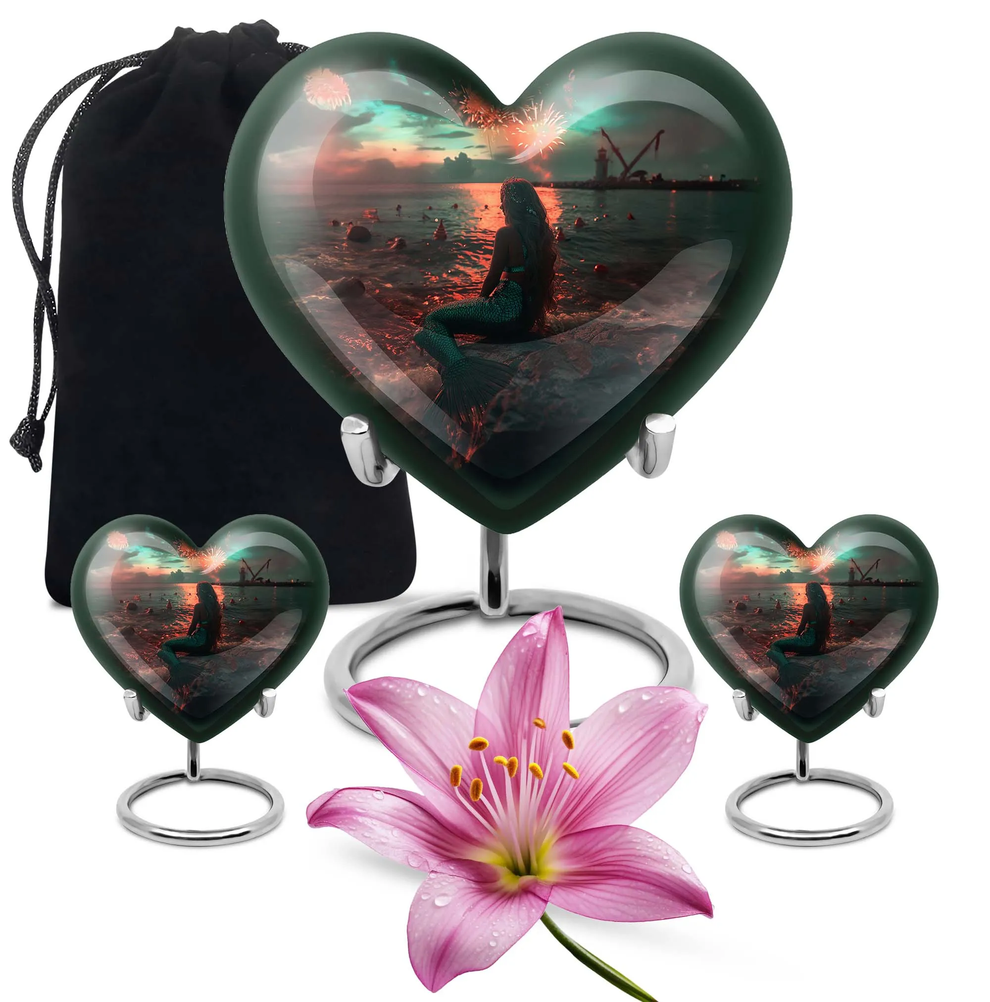Mermaid Urn - Lasting Undersea Tribute - Cremation Urn for Ground Burial