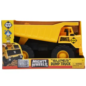 Mighty Wheels 16" Super Dump Truck with Moveable Tipping Bed, Durable Toy for Kids Aged 3 