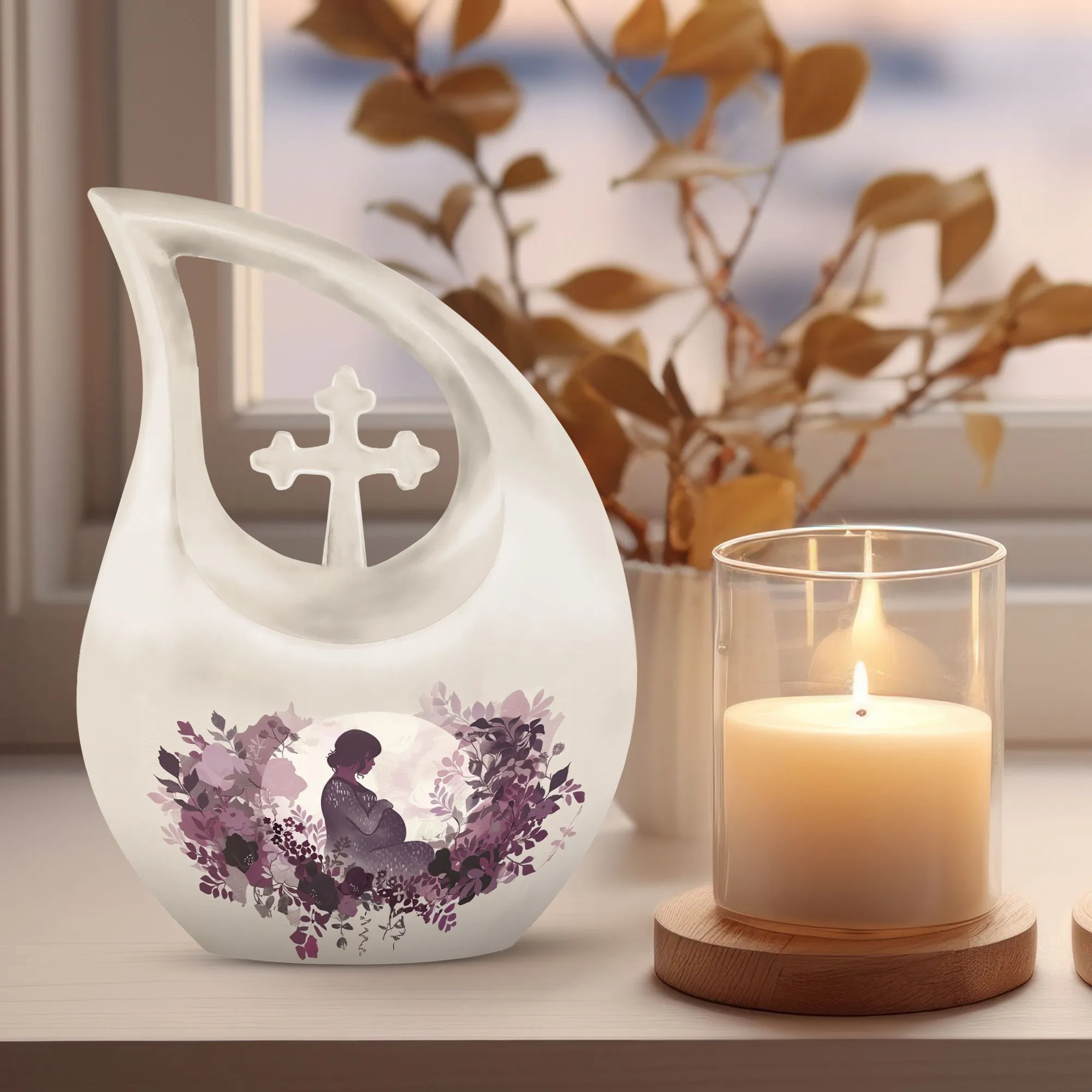 Mother Memorial Urn, Adult Cremation Urn For Human Ashes Remans