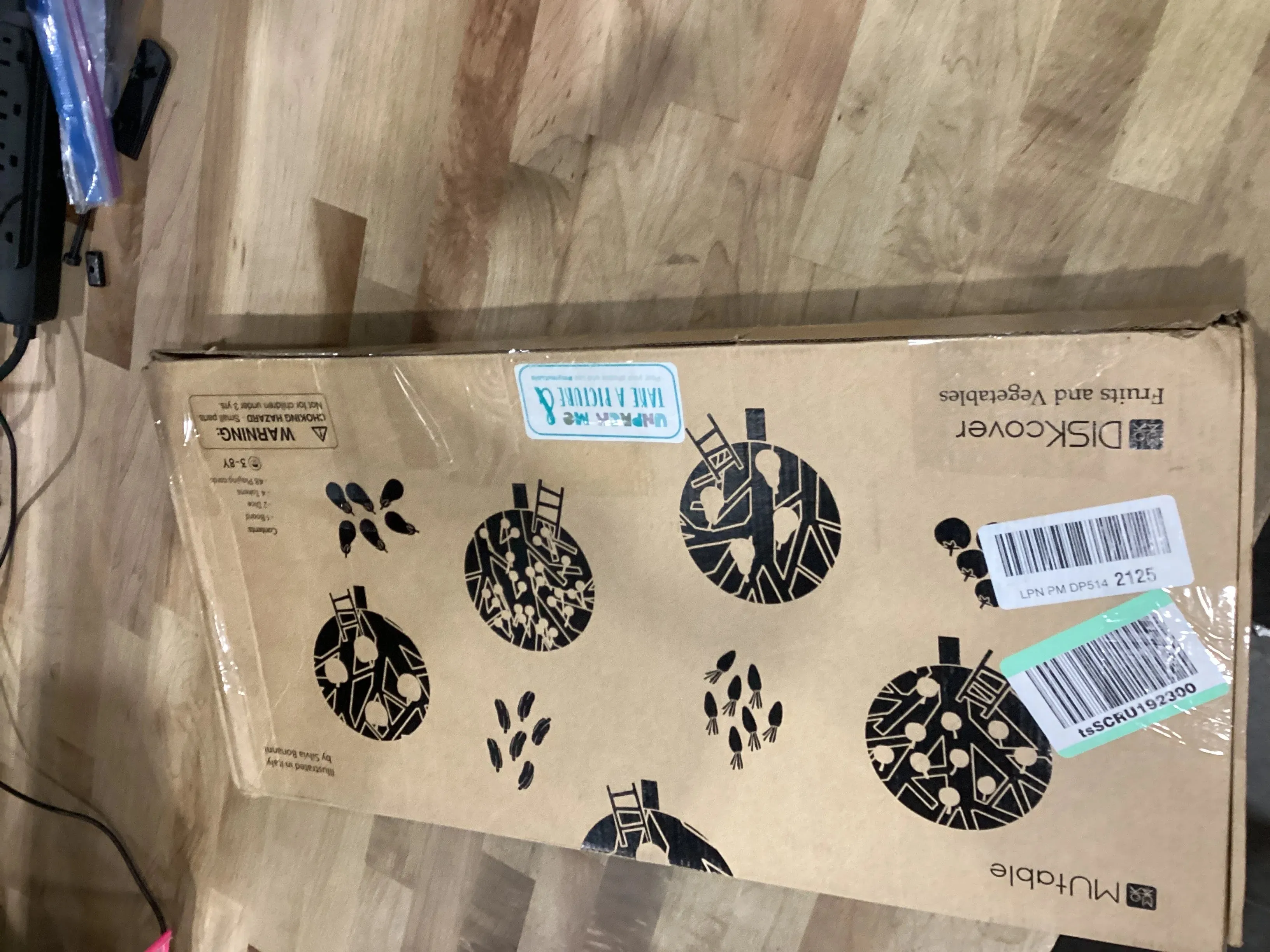 MuTable DISKcover, Fruits & Vegetables - Double-Sided Play Board