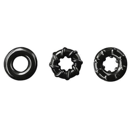 NS Novelties - Renegade Super Stretchable Dyno Cock Rings (Black)