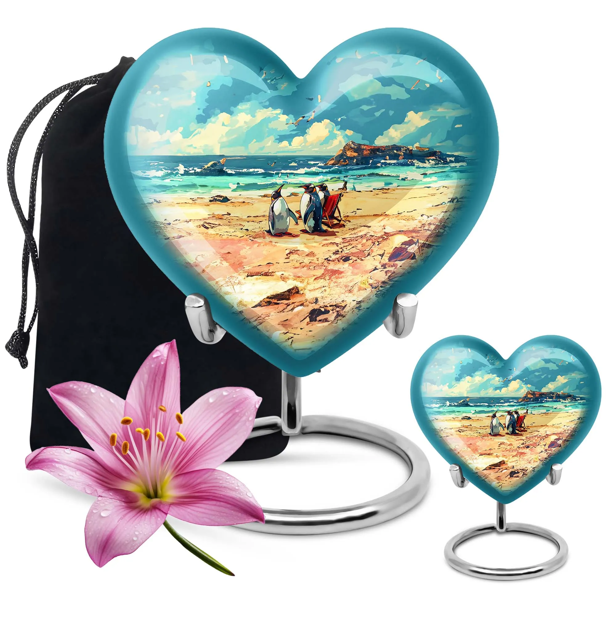 Penguin Cremation Keepsake Urn - Treasurer of Dad's Memories