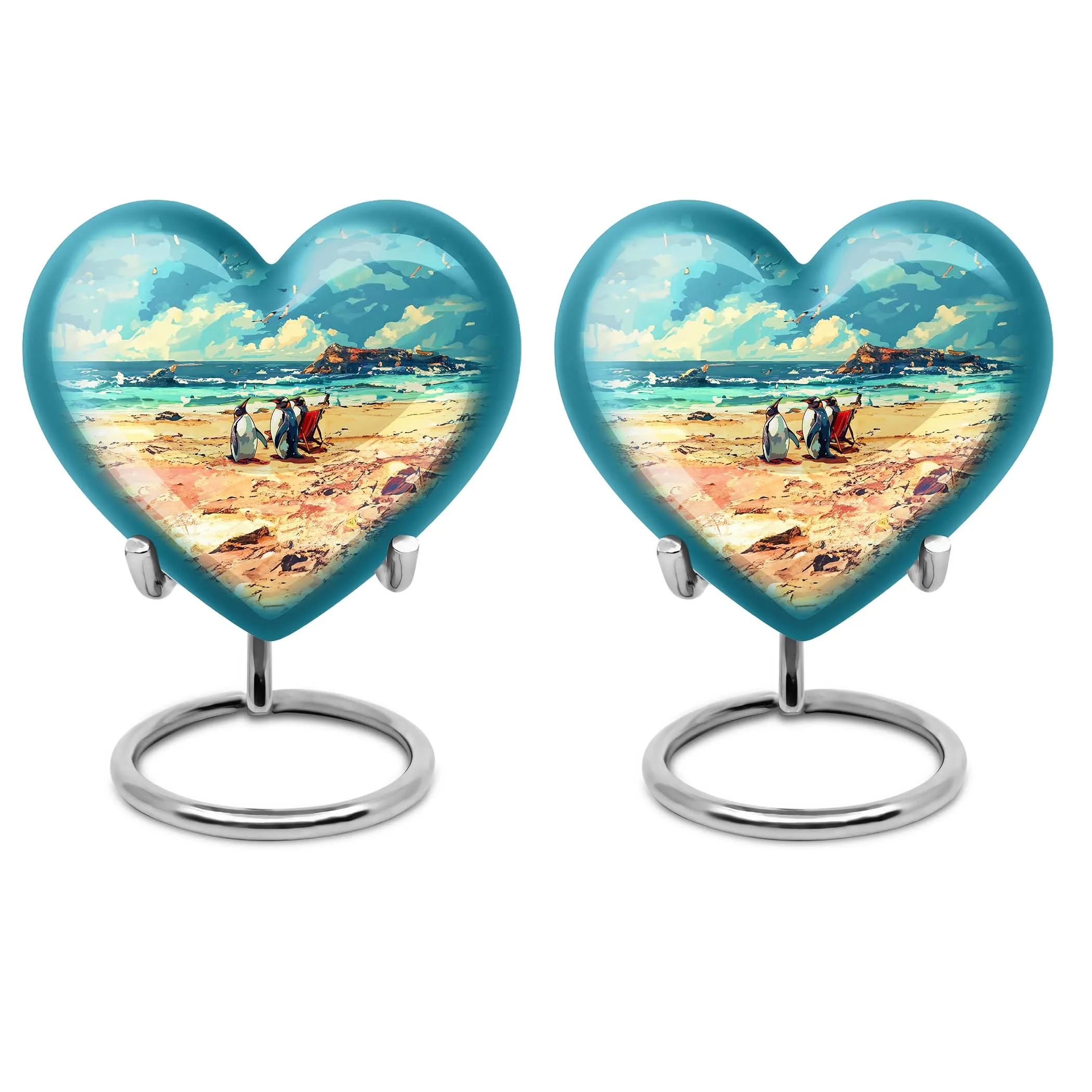 Penguin Cremation Keepsake Urn - Treasurer of Dad's Memories