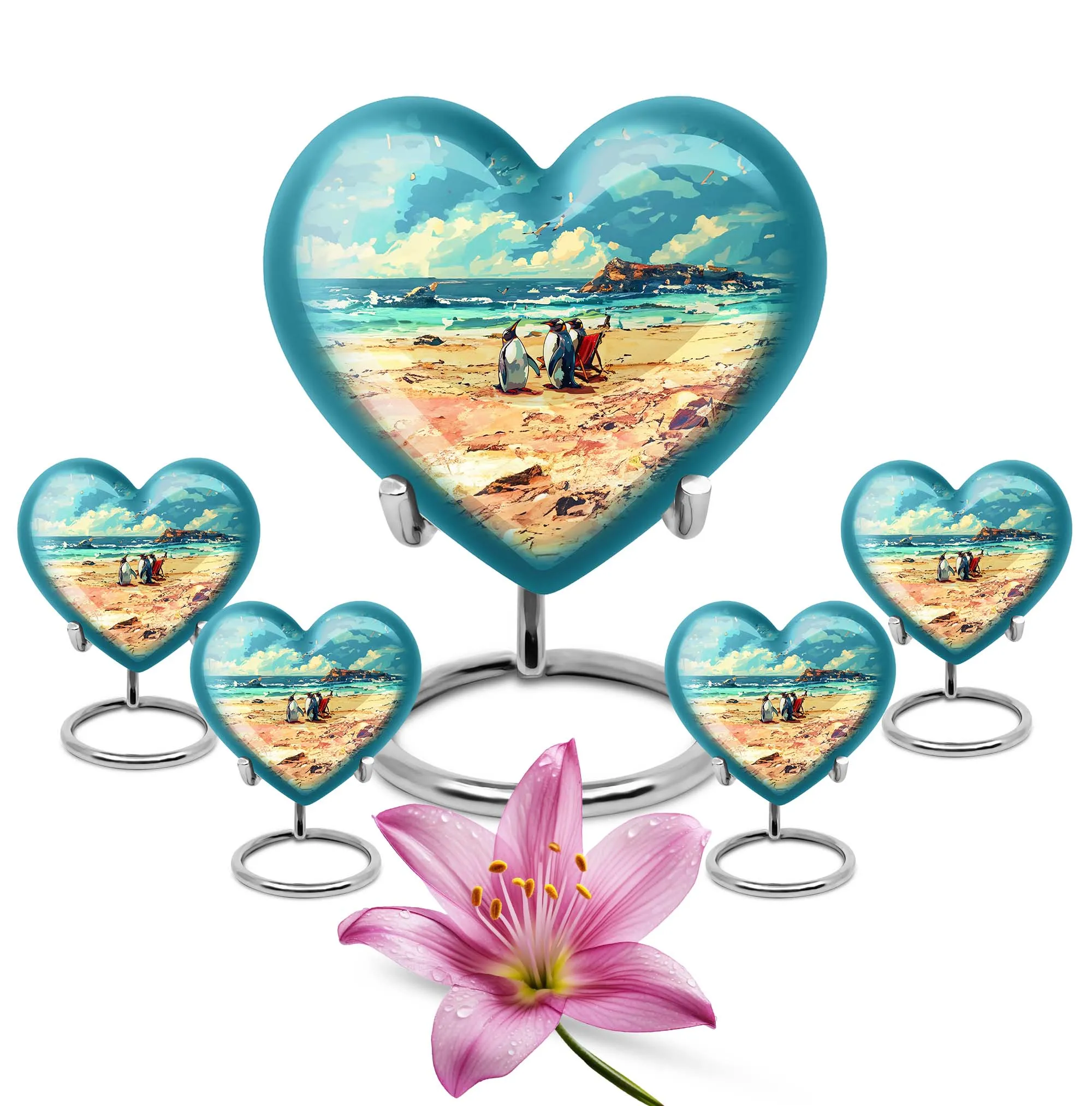 Penguin Cremation Keepsake Urn - Treasurer of Dad's Memories