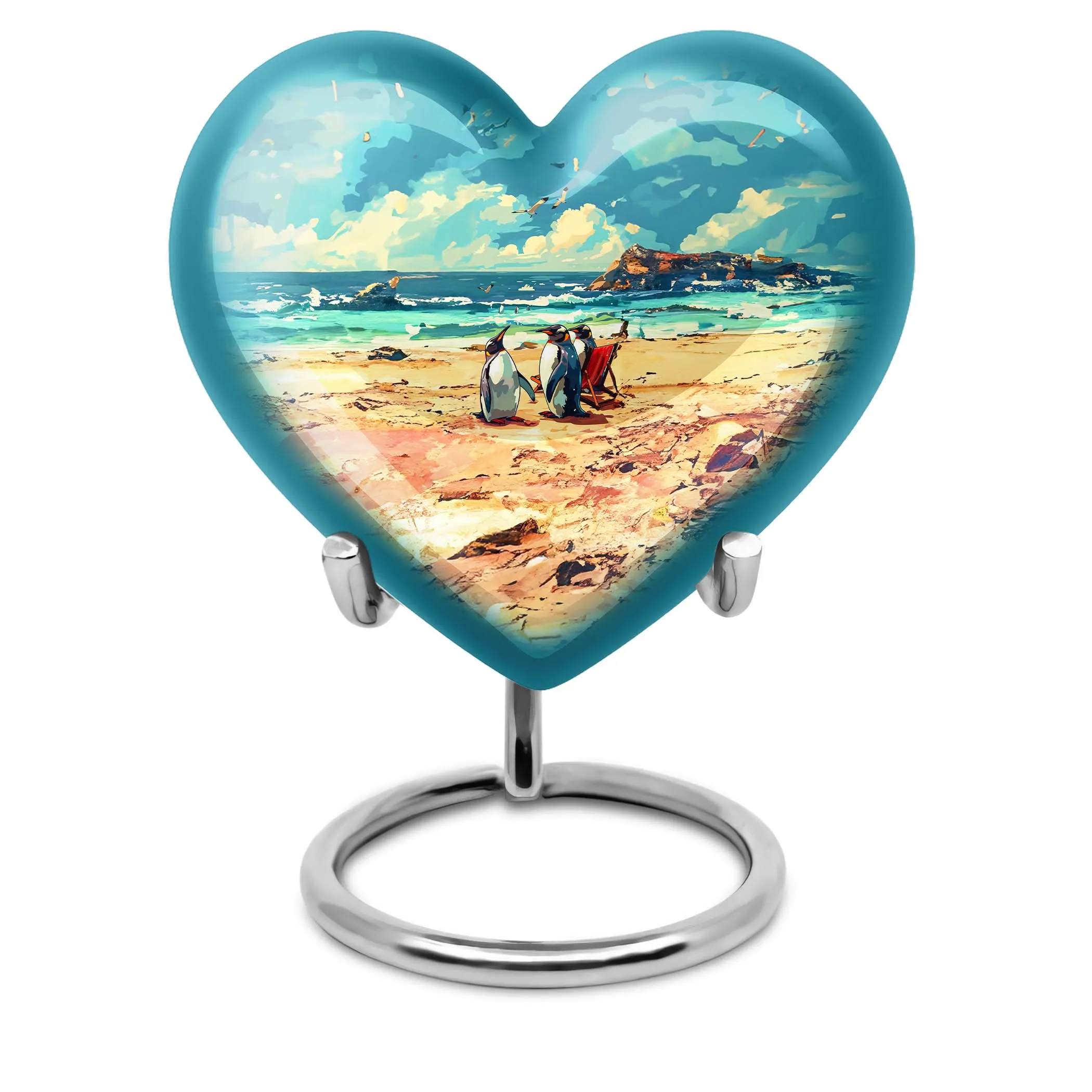 Penguin Cremation Keepsake Urn - Treasurer of Dad's Memories
