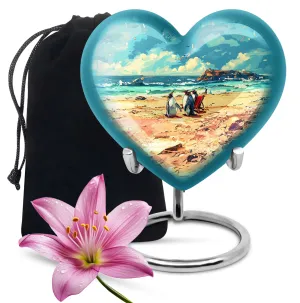 Penguin Cremation Keepsake Urn - Treasurer of Dad's Memories
