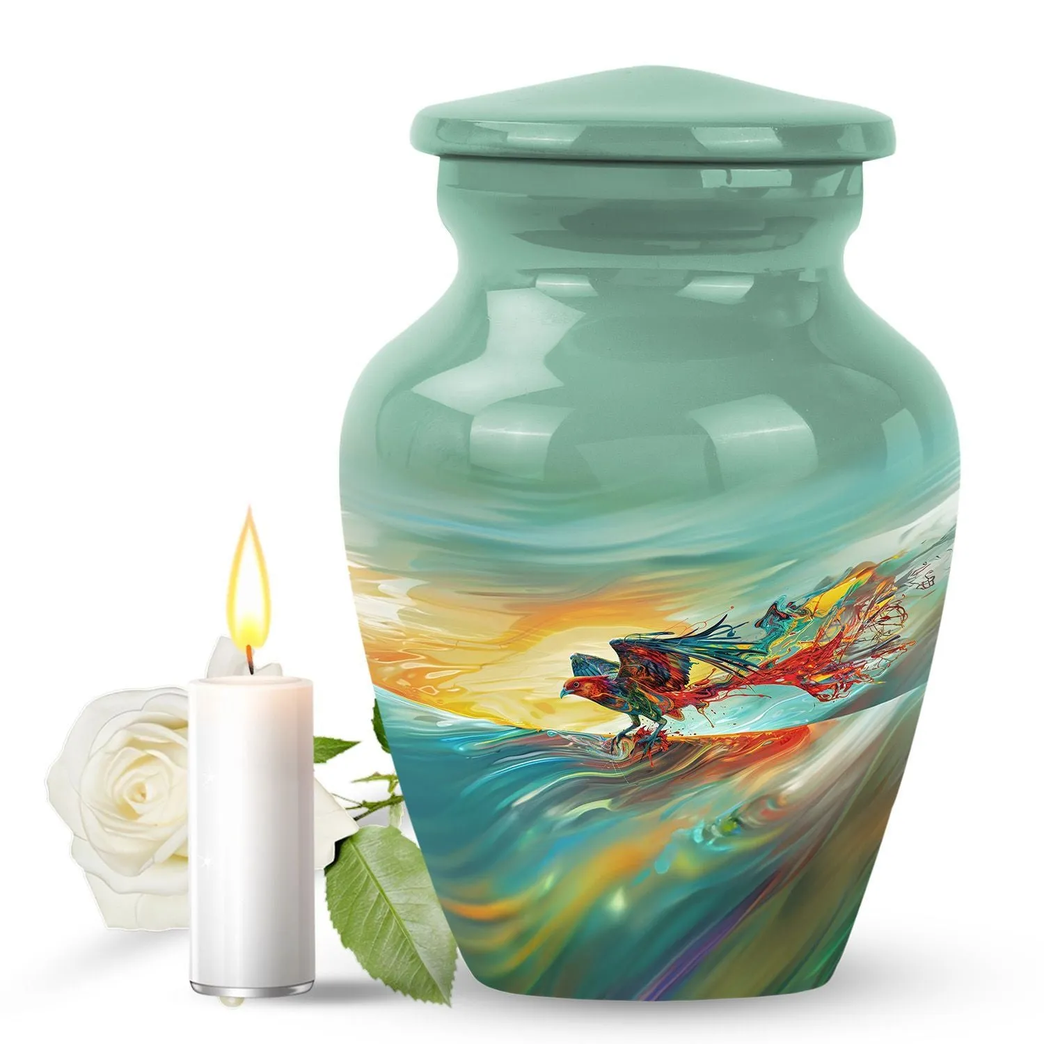 Phoenix Rising: Robust Aluminium Cremation Urn For Ashes
