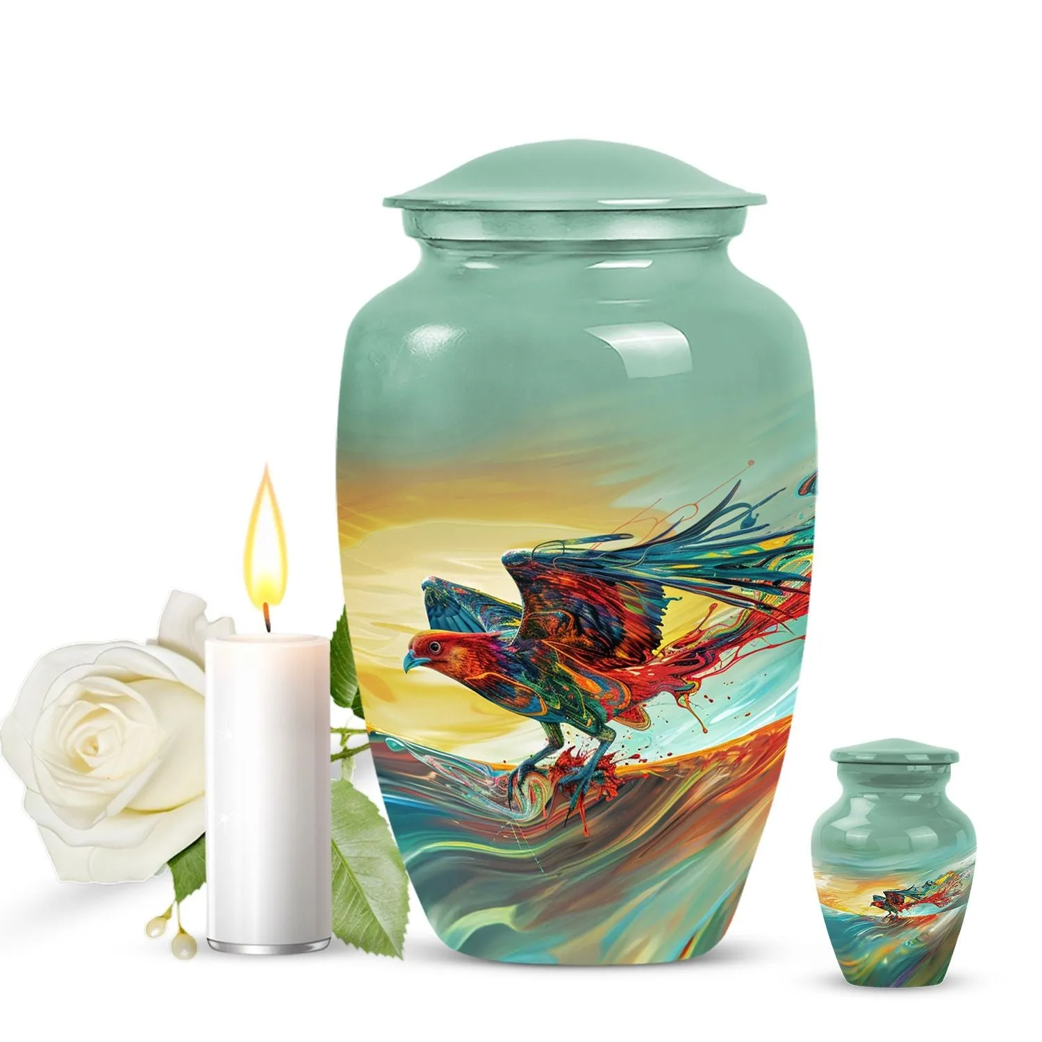 Phoenix Rising: Robust Aluminium Cremation Urn For Ashes