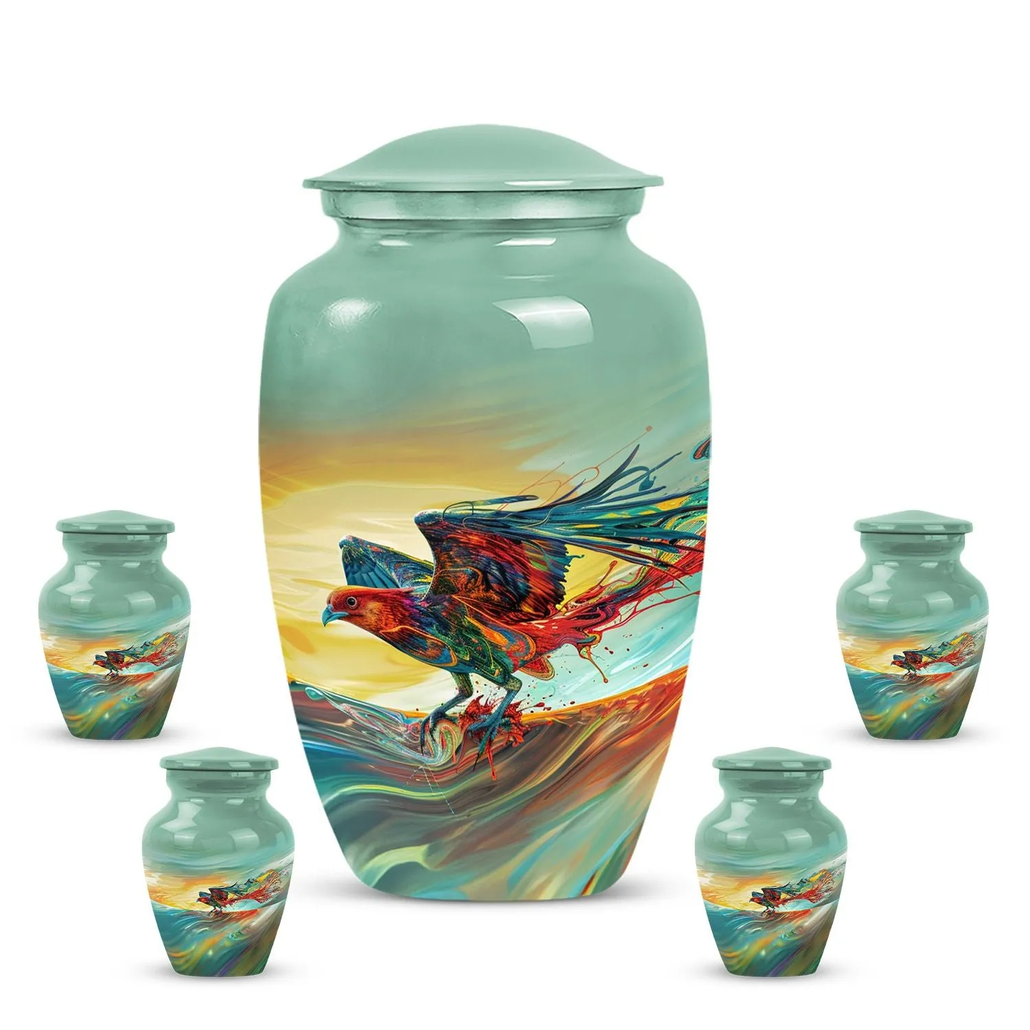 Phoenix Rising: Robust Aluminium Cremation Urn For Ashes