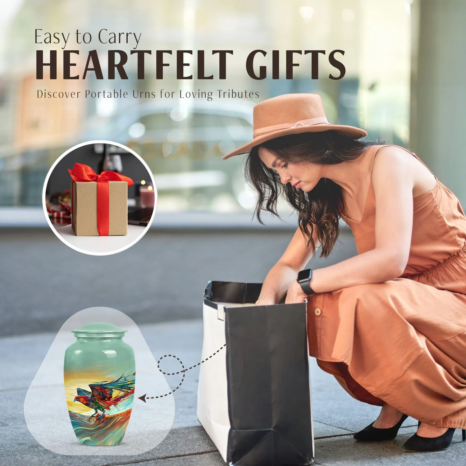 Phoenix Rising: Robust Aluminium Cremation Urn For Ashes