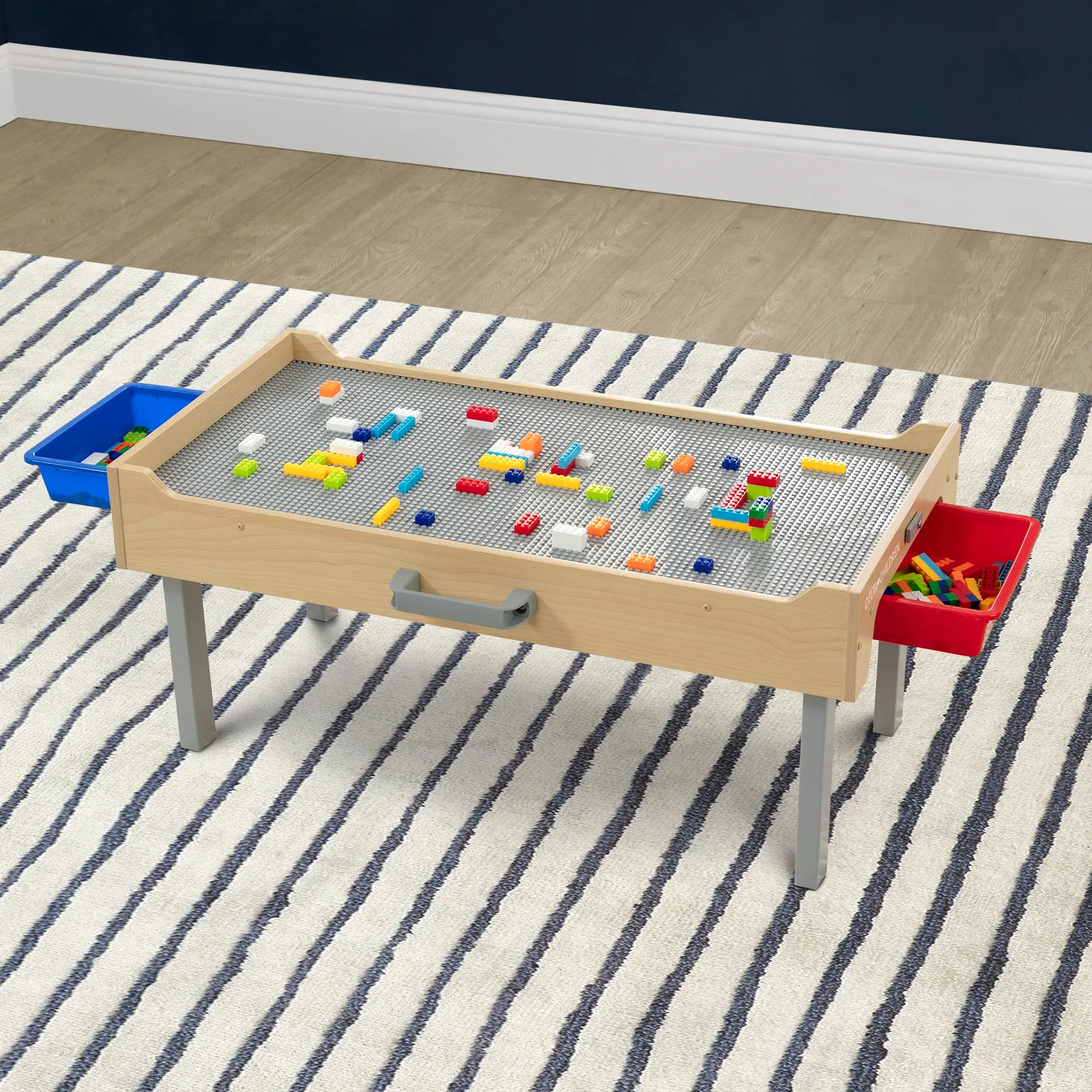 Play N Store Building Bricks Play Table with 100  Play Bricks Included