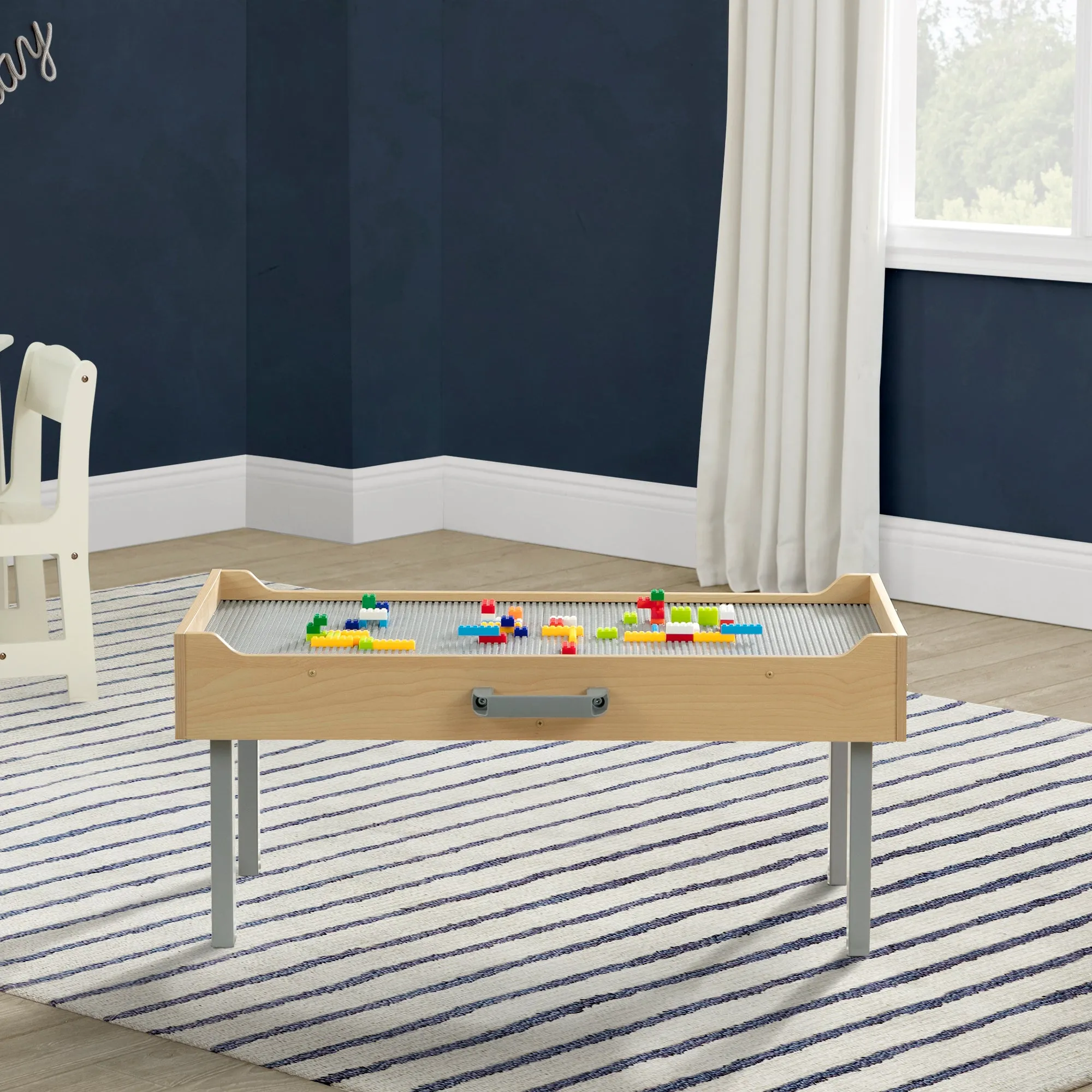 Play N Store Building Bricks Play Table with 100  Play Bricks Included