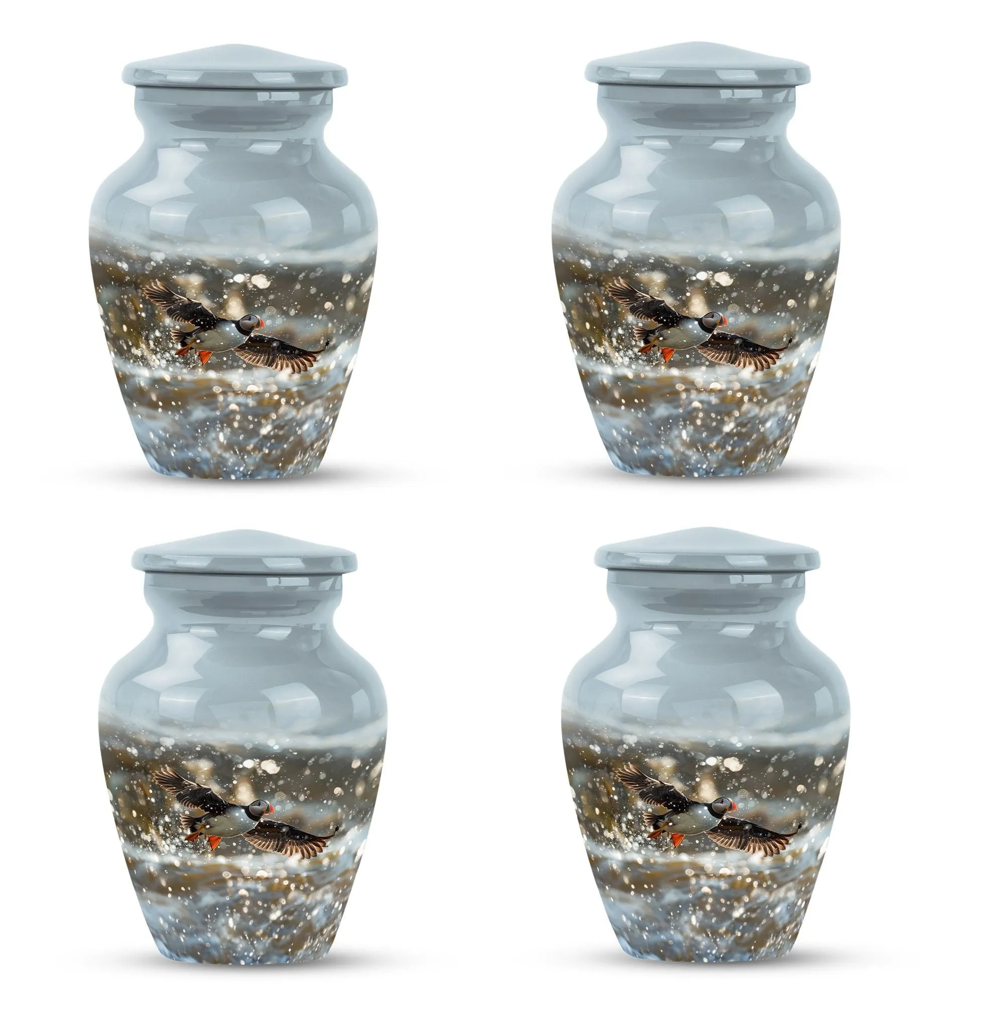 Puffin Bird Tribute: Peaceful Rest Human Ash Cremation Urn