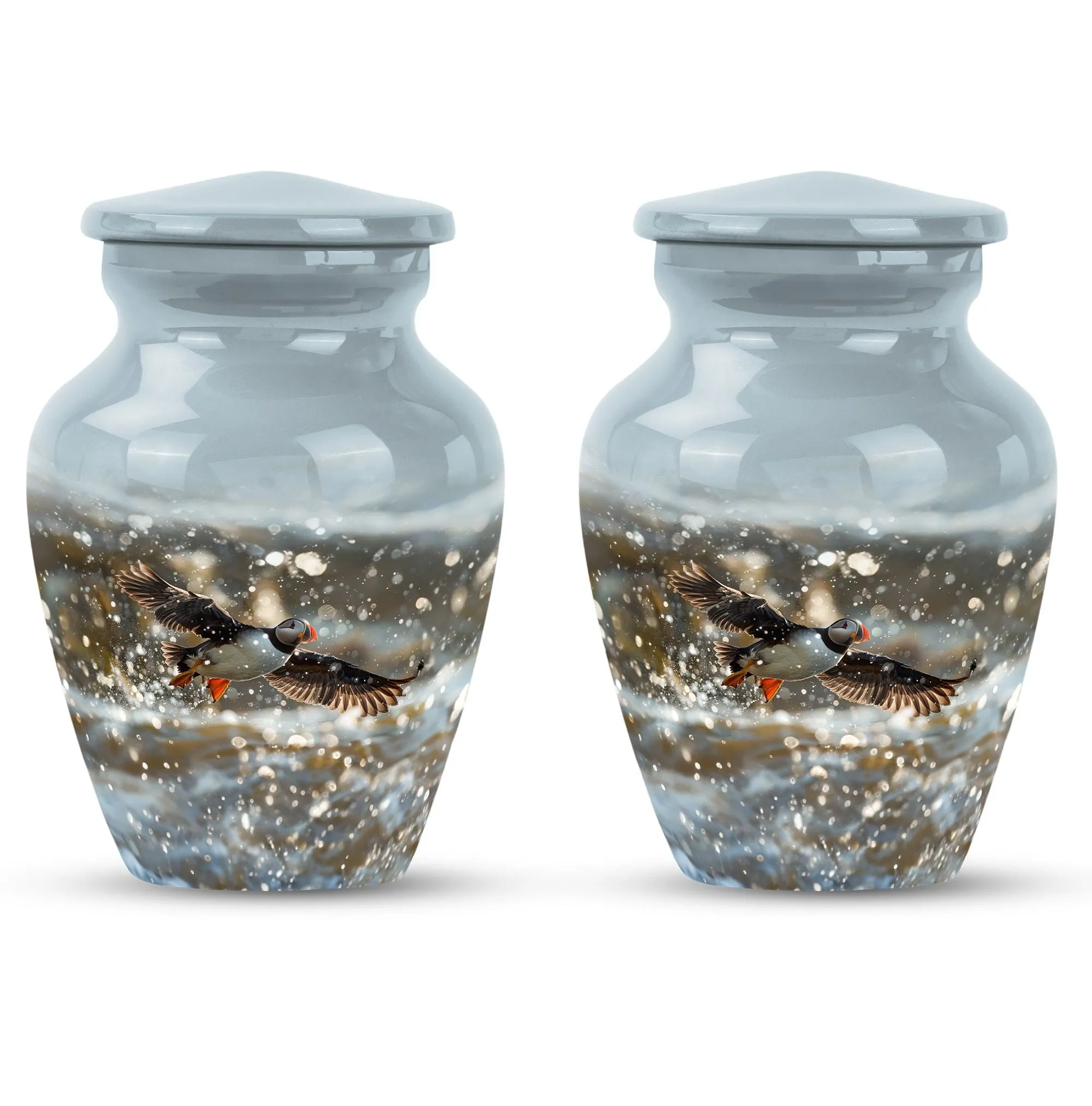 Puffin Bird Tribute: Peaceful Rest Human Ash Cremation Urn