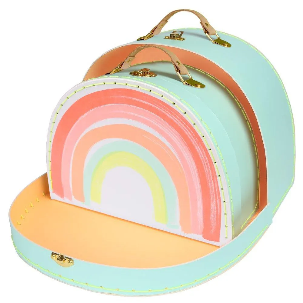 Rainbow Suitcases (set of 2)