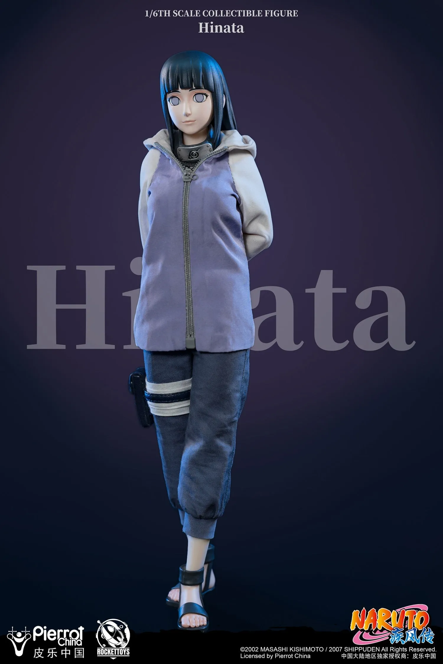 Rockettoys 1/6 Naruto Shippuden Hinata Hyuga Scale Action Figure