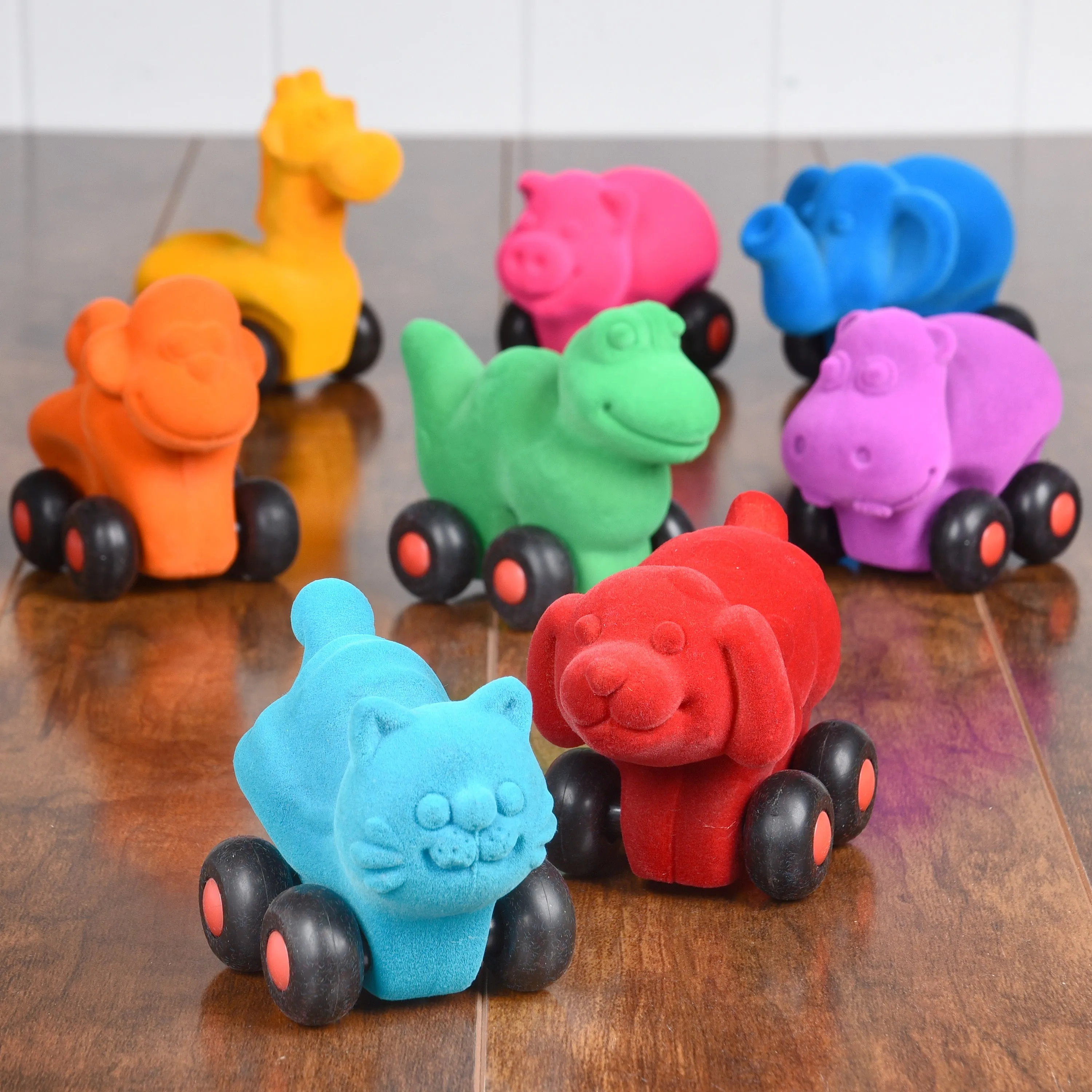 Rubbabu&reg; Aniwheelies Assortment - 8 PC, Tray