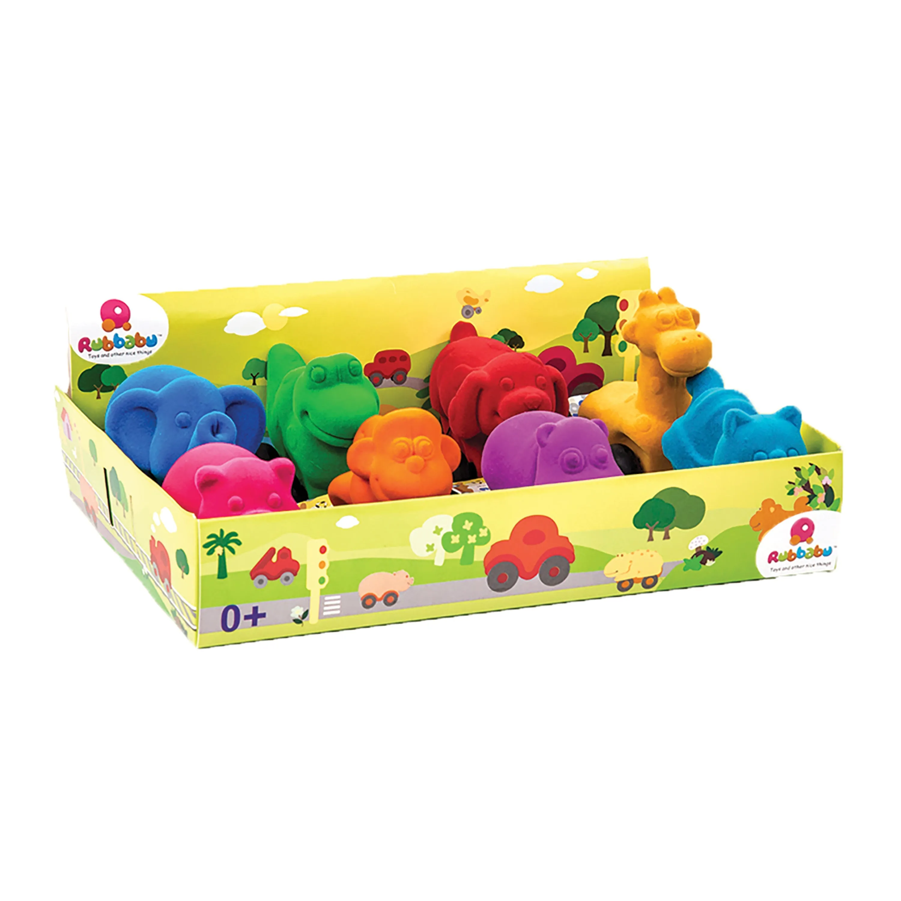 Rubbabu&reg; Aniwheelies Assortment - 8 PC, Tray