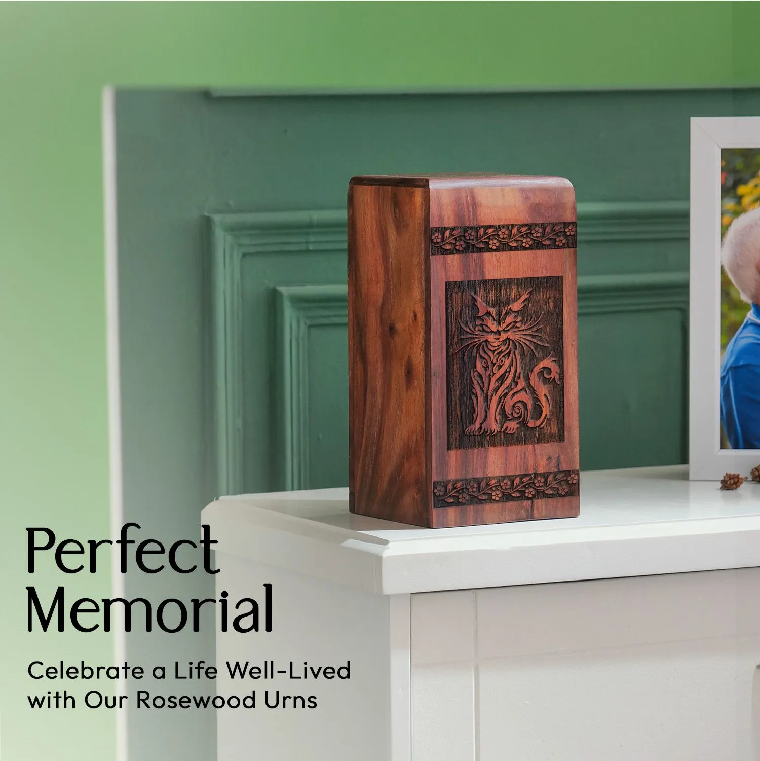 Sacred Resting Place - Cat & Wooden Urns for Ashes