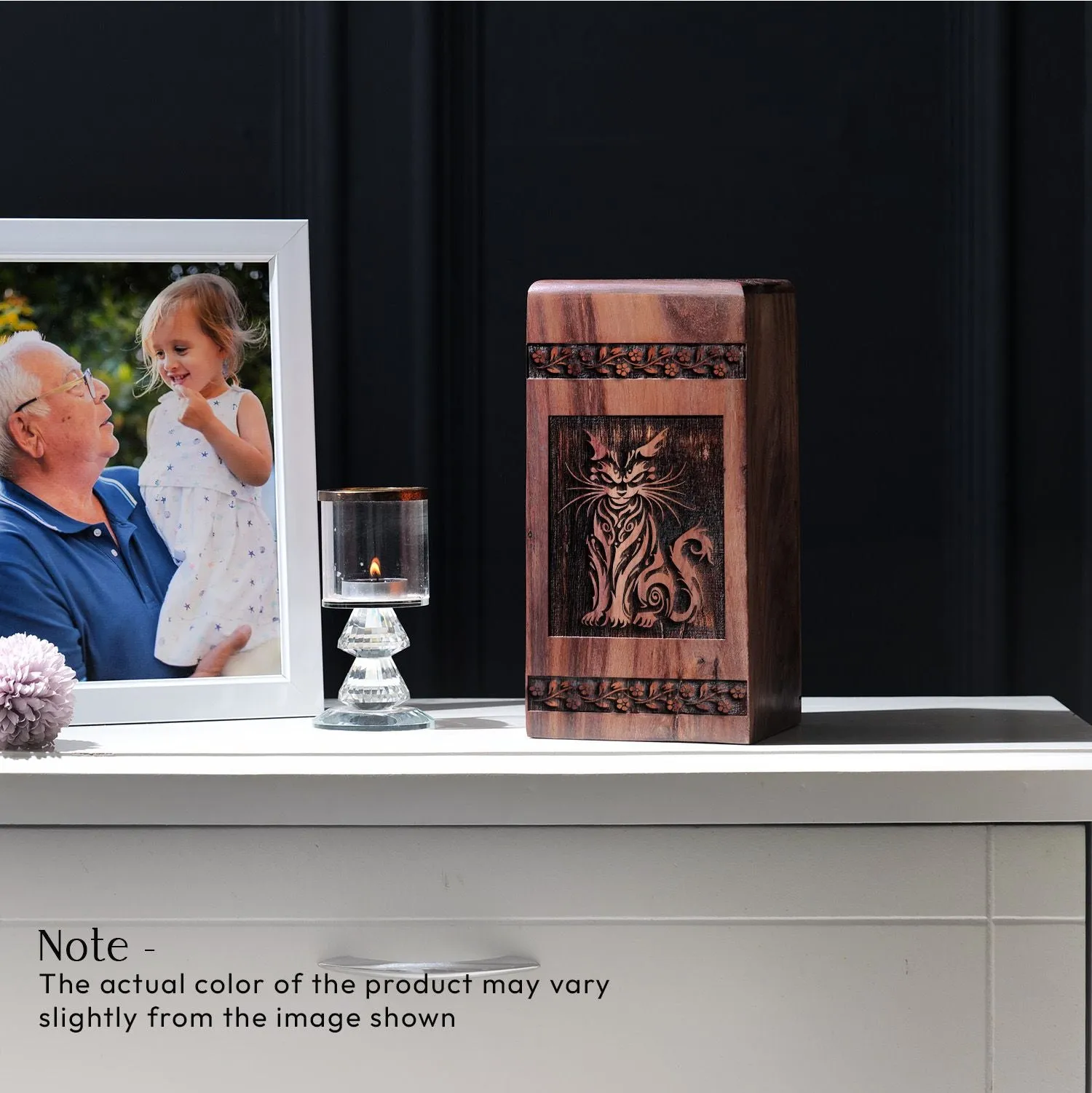 Sacred Resting Place - Cat & Wooden Urns for Ashes