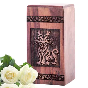 Sacred Resting Place - Cat & Wooden Urns for Ashes