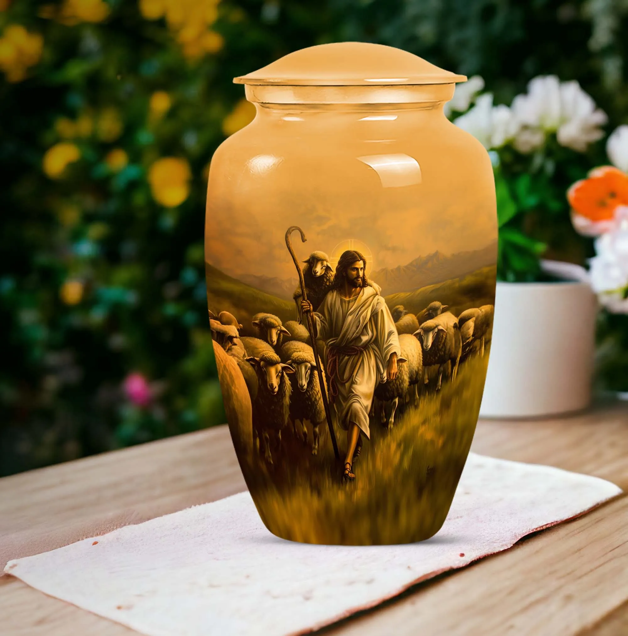 Shepherd Urn Commemoration Chamber - Large Memorial Cremation Urn
