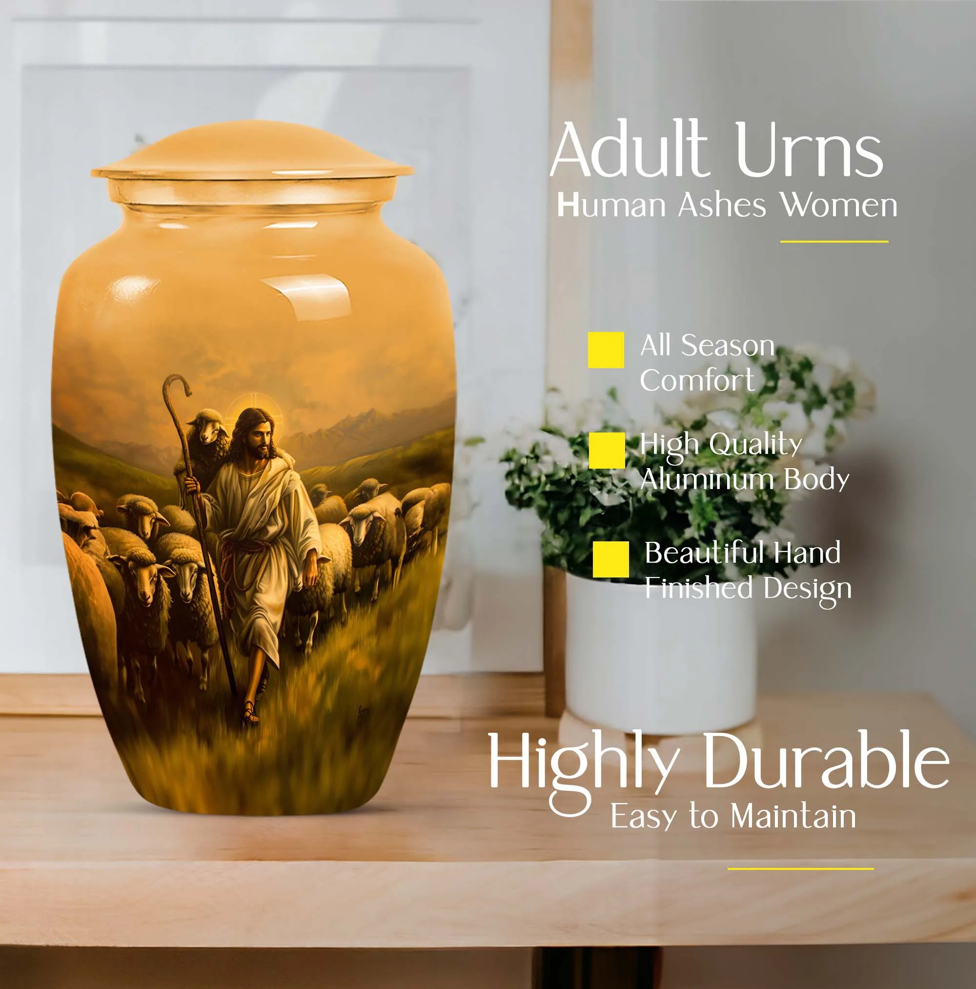Shepherd Urn Commemoration Chamber - Large Memorial Cremation Urn