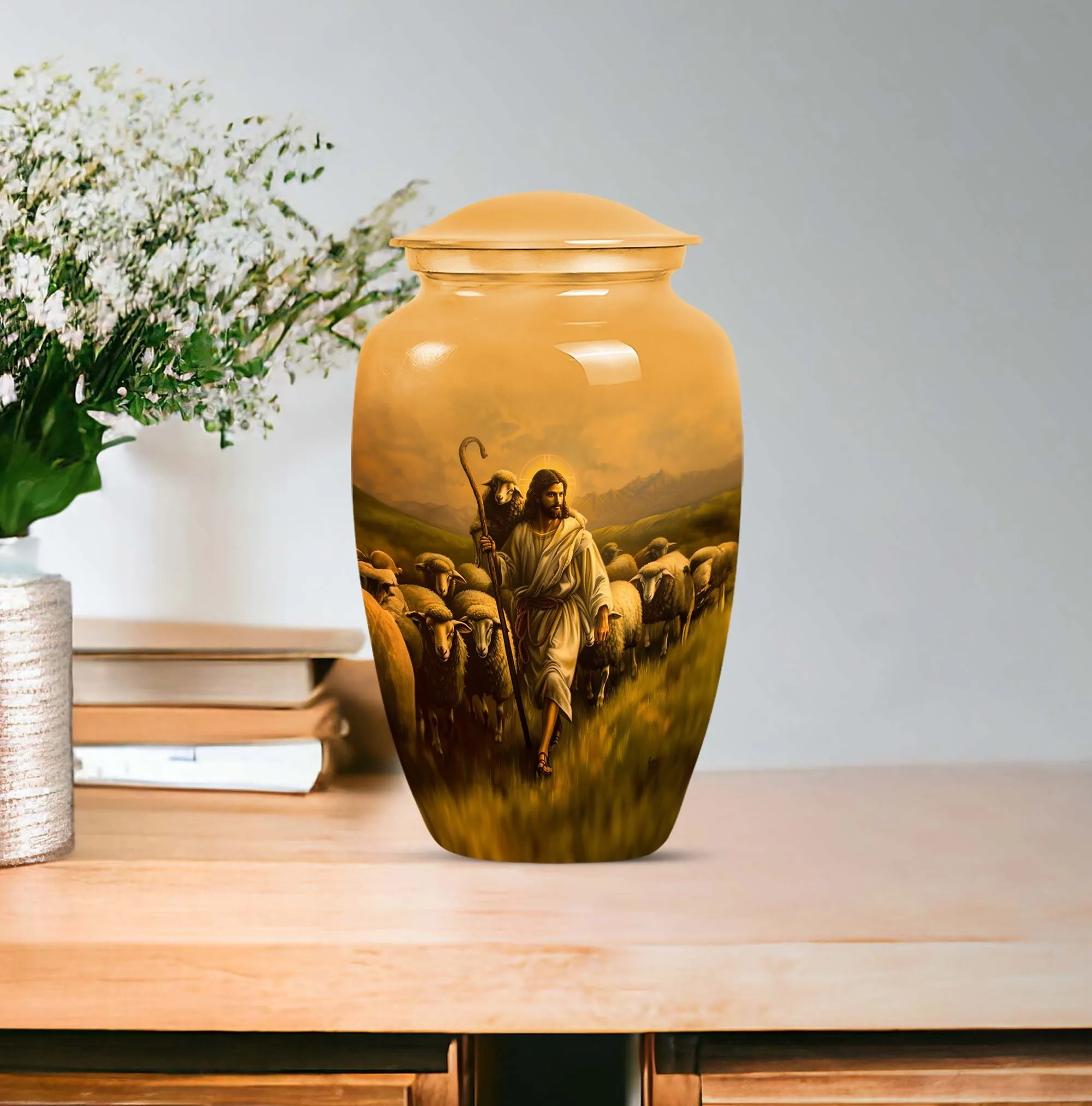 Shepherd Urn Commemoration Chamber - Large Memorial Cremation Urn