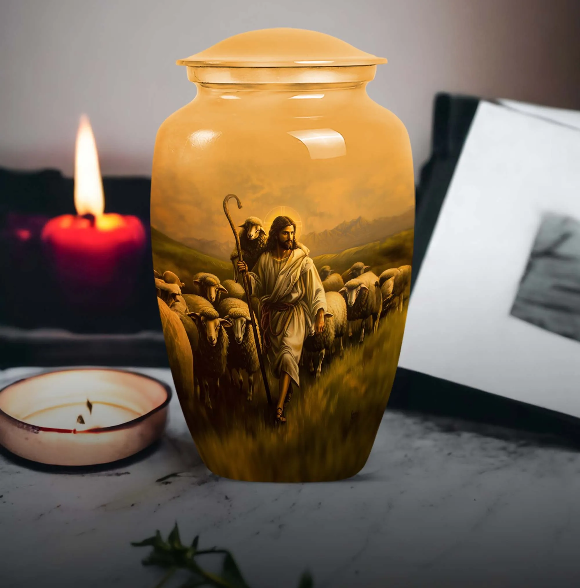 Shepherd Urn Commemoration Chamber - Large Memorial Cremation Urn