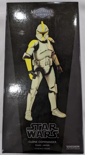 Sideshow Collectible 1/6 Star Wars Militaries of Star Wars Clone Commander Phase I Armor Sixth Scale Figure *Open Box*