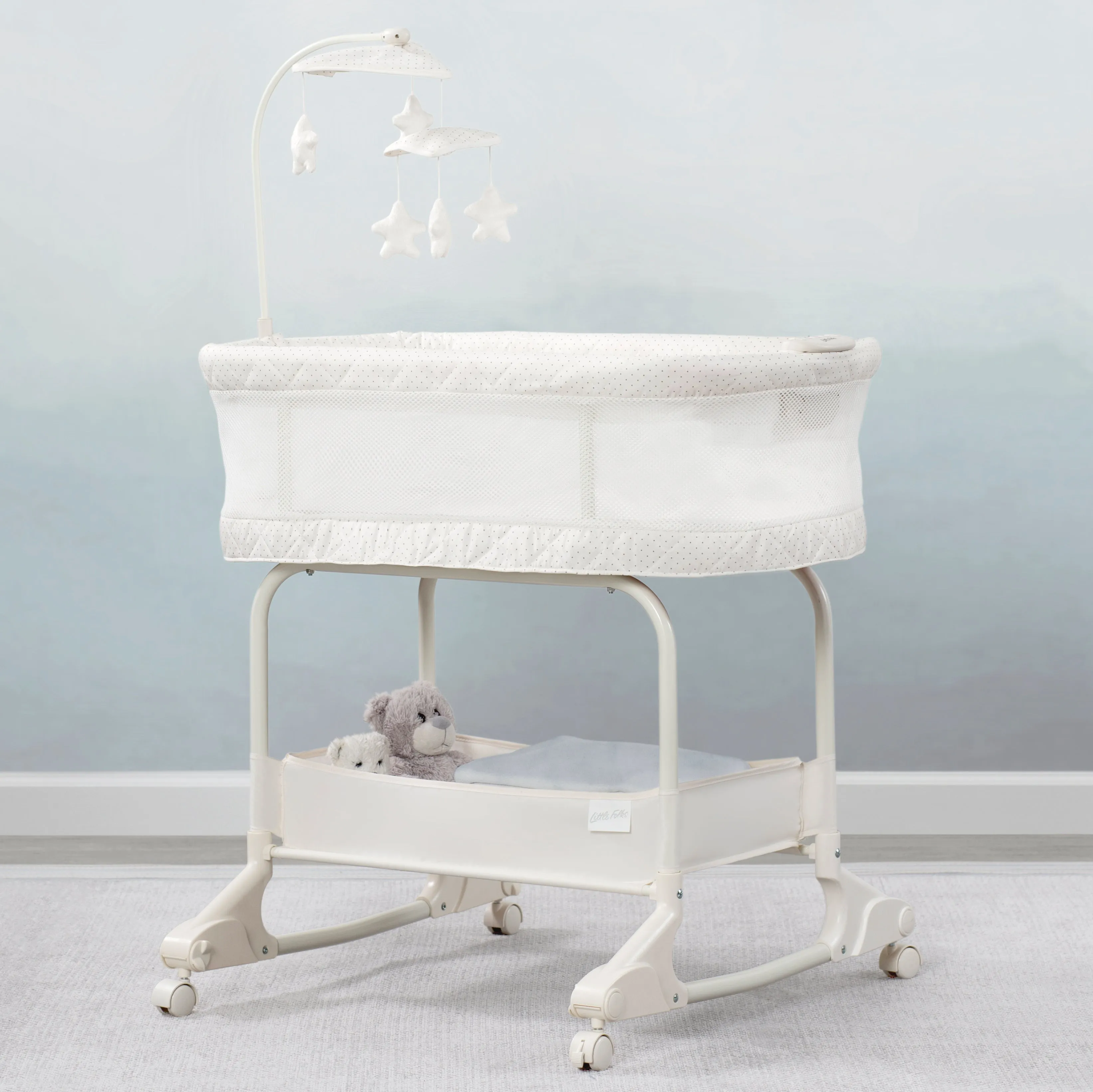 SleepCool Rocking Bassinet with Airflow Mesh
