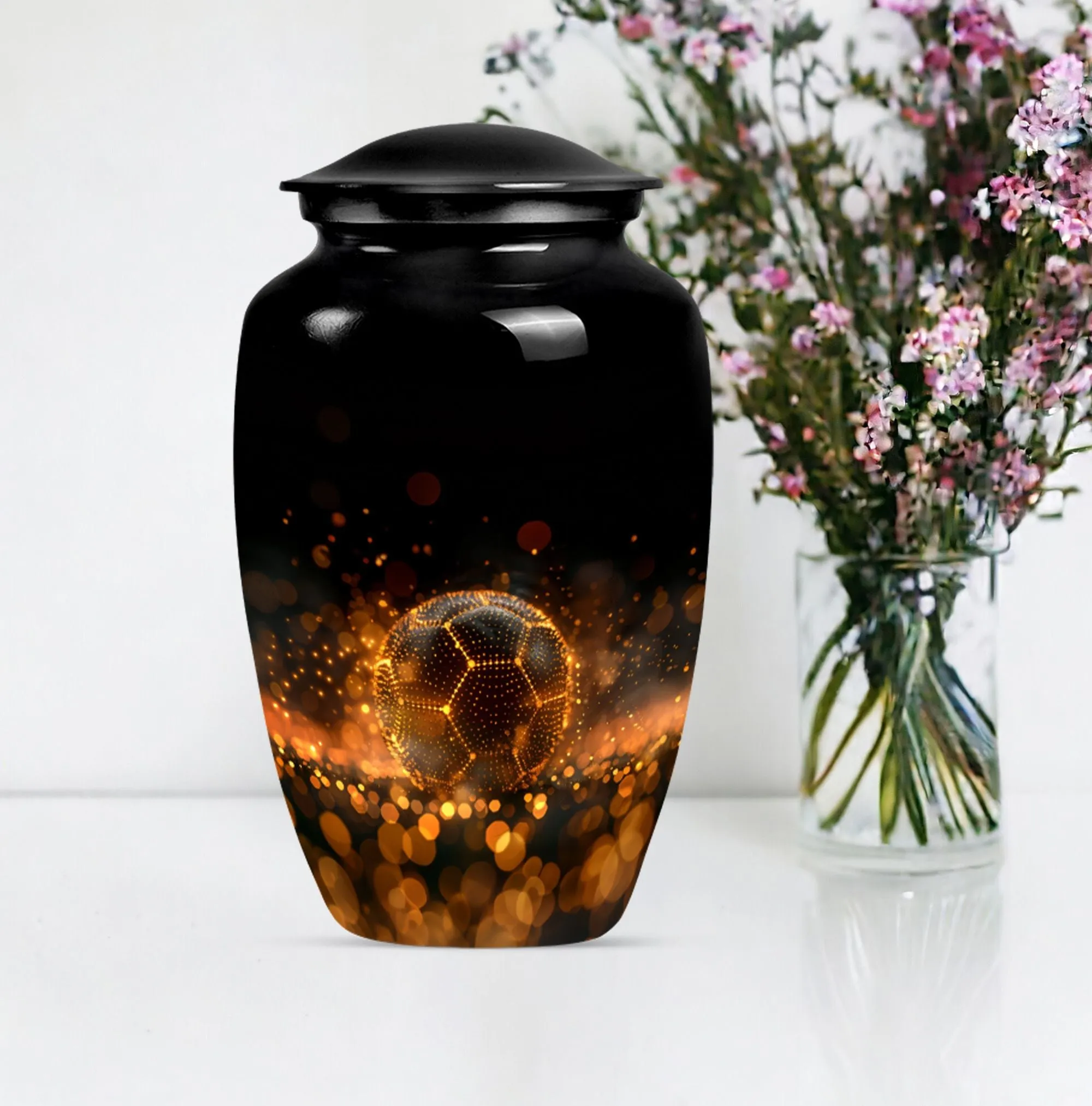 Soccer Urn: Distinctive Feminine Memorial Urn for Ashes