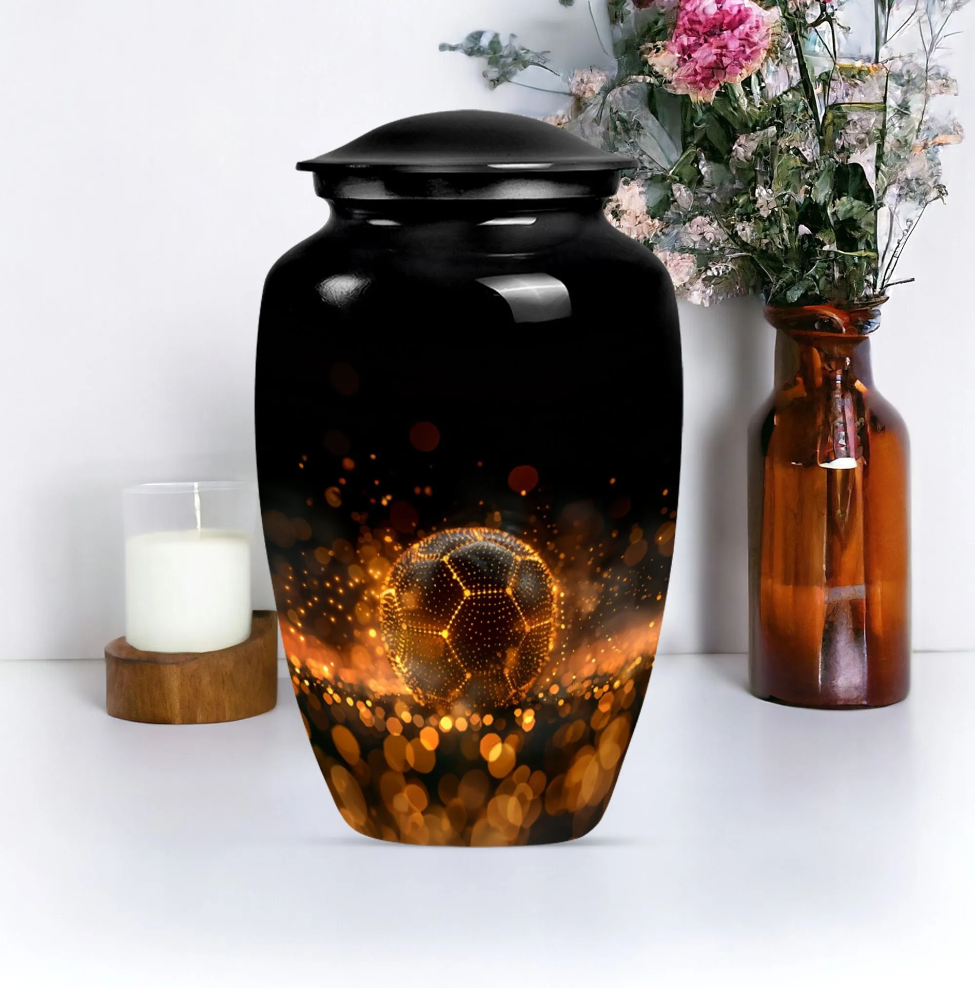 Soccer Urn: Distinctive Feminine Memorial Urn for Ashes