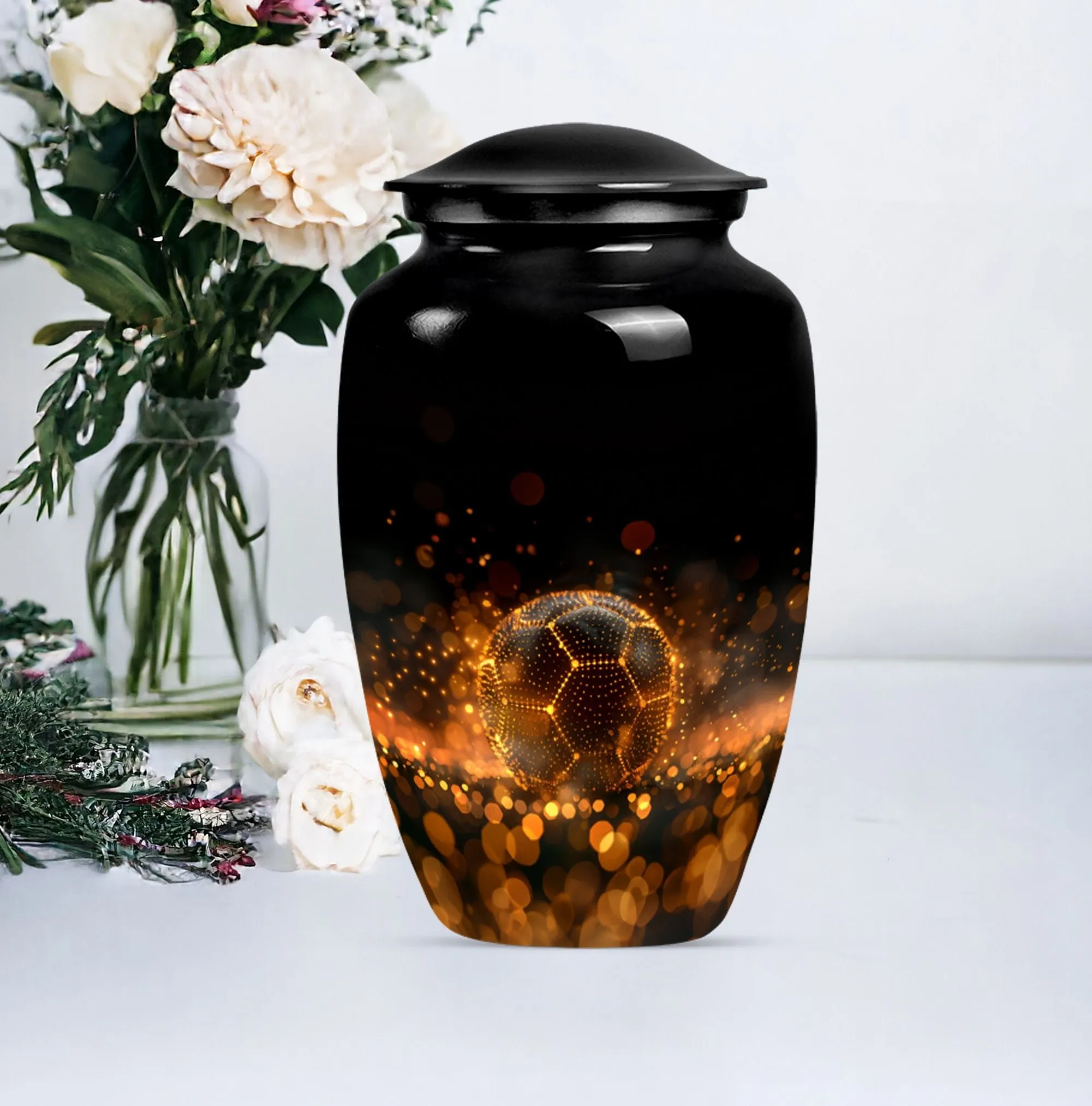 Soccer Urn: Distinctive Feminine Memorial Urn for Ashes