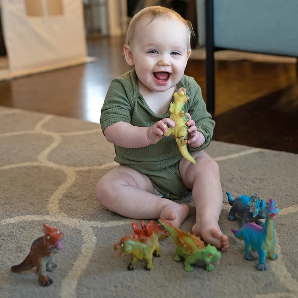 Soft Squeezable Dinosaur Set | 6 Washable Toys