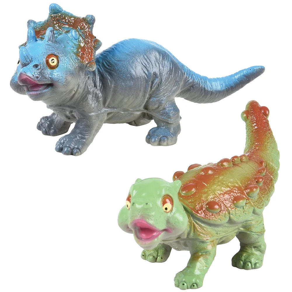 Soft Squeezable Dinosaur Set | 6 Washable Toys