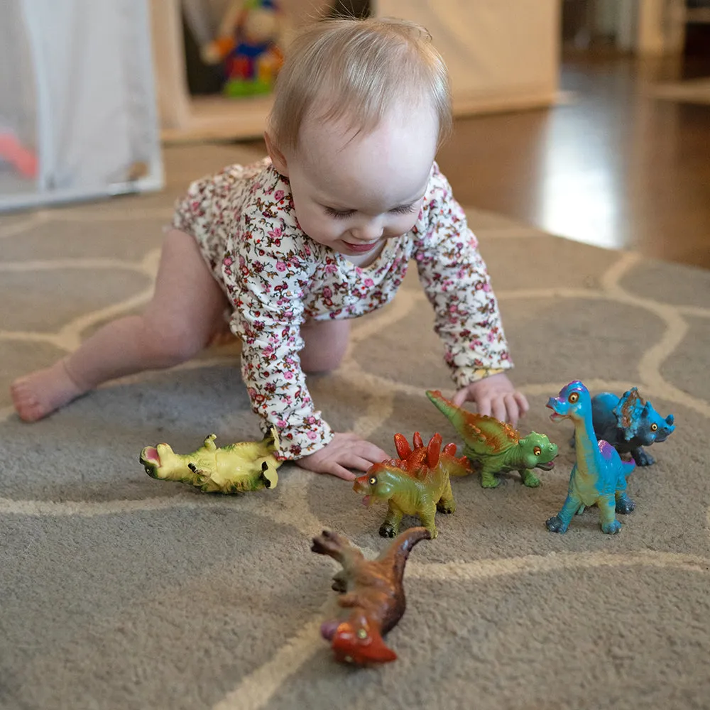 Soft Squeezable Dinosaur Set | 6 Washable Toys
