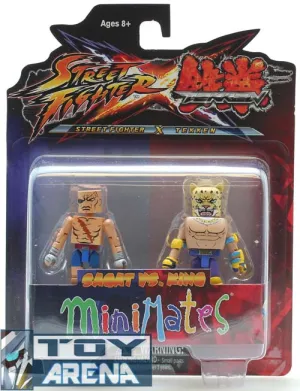 Street Fighter X Tekken Minimates Sagat vs King 2 Pack Action Figure