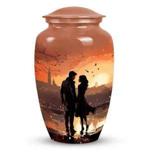 Sunset Cremation Memorial Urns, Ideal for Couples & Single Adults