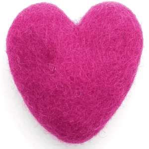 The Foggy Dog Wool nip Toy Hot Pink Heart Cat Toys