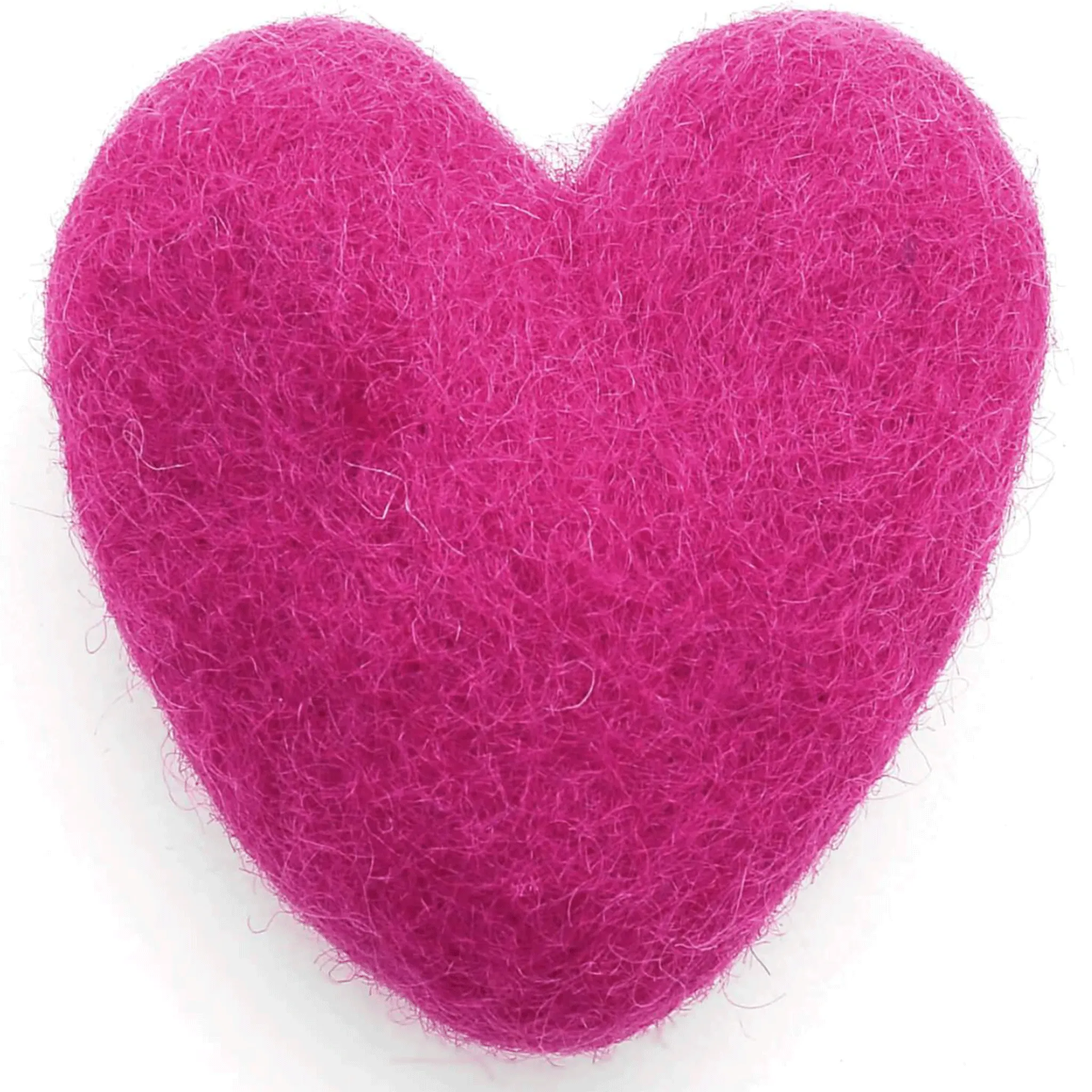 The Foggy Dog Wool nip Toy Hot Pink Heart Cat Toys
