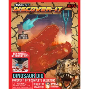 Top Secret Toys Dissect-It Dino Dig - Excavate 3 Dinosaur Skeletons - STEM Educational Toy for Kids Ages 6 