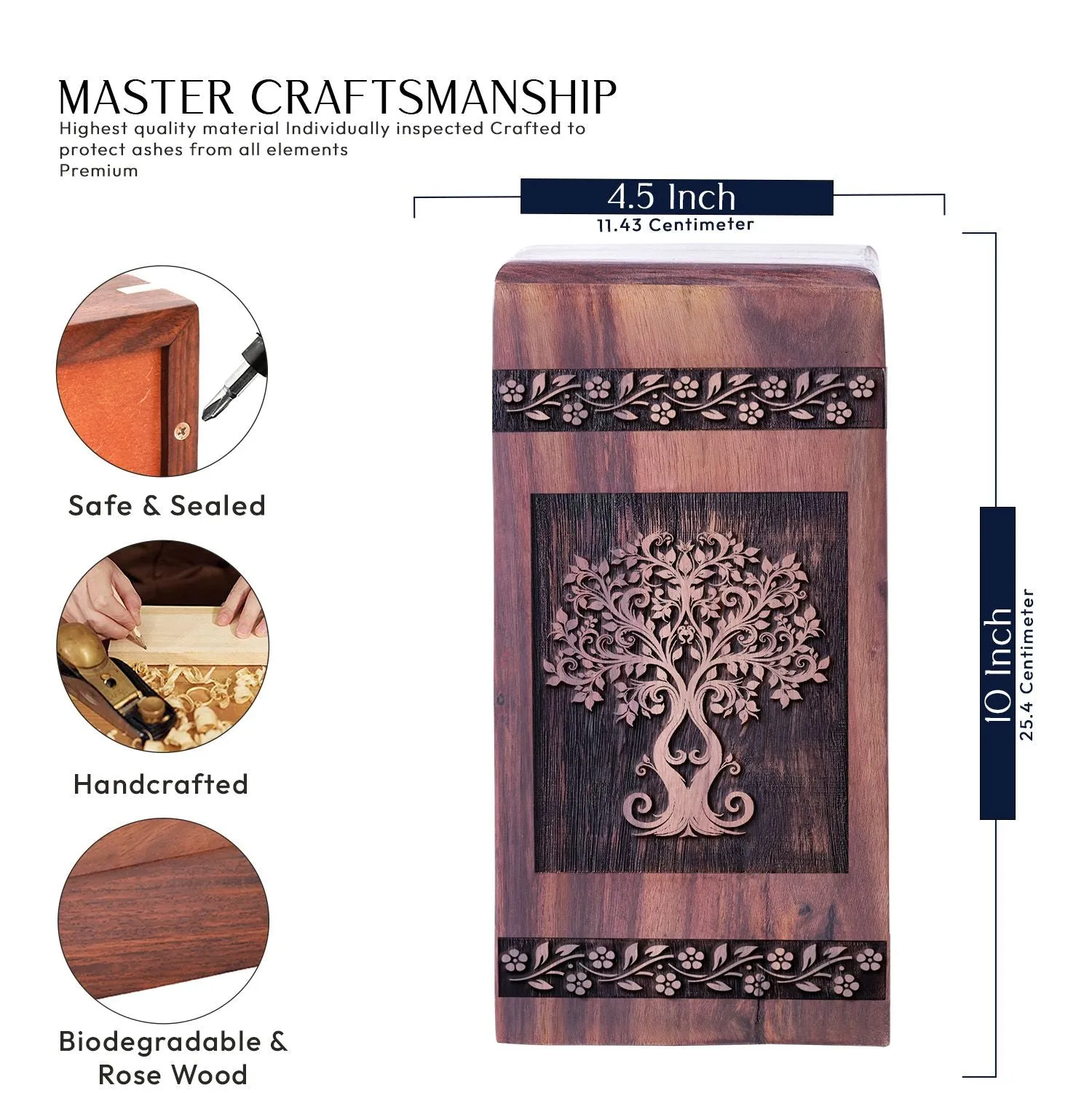 Tree Of Life Biodegradable Cremation Urns For Adult Human Ashes