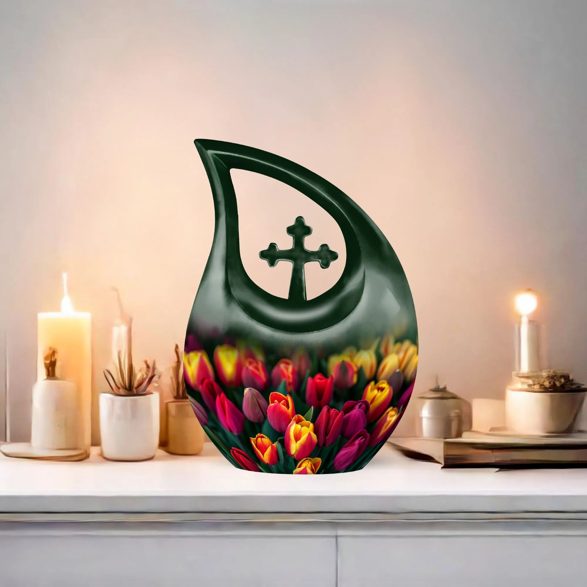 Tulip Essence Memorial Urn - Small Urn For Adult Human Ashes