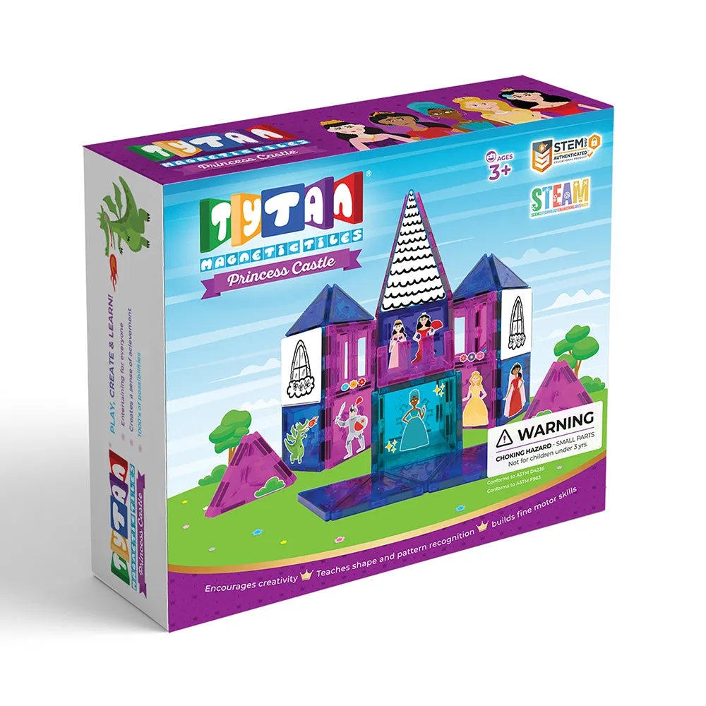 Tytan Magnetic Tiles Pincess Kit - 60Pcs