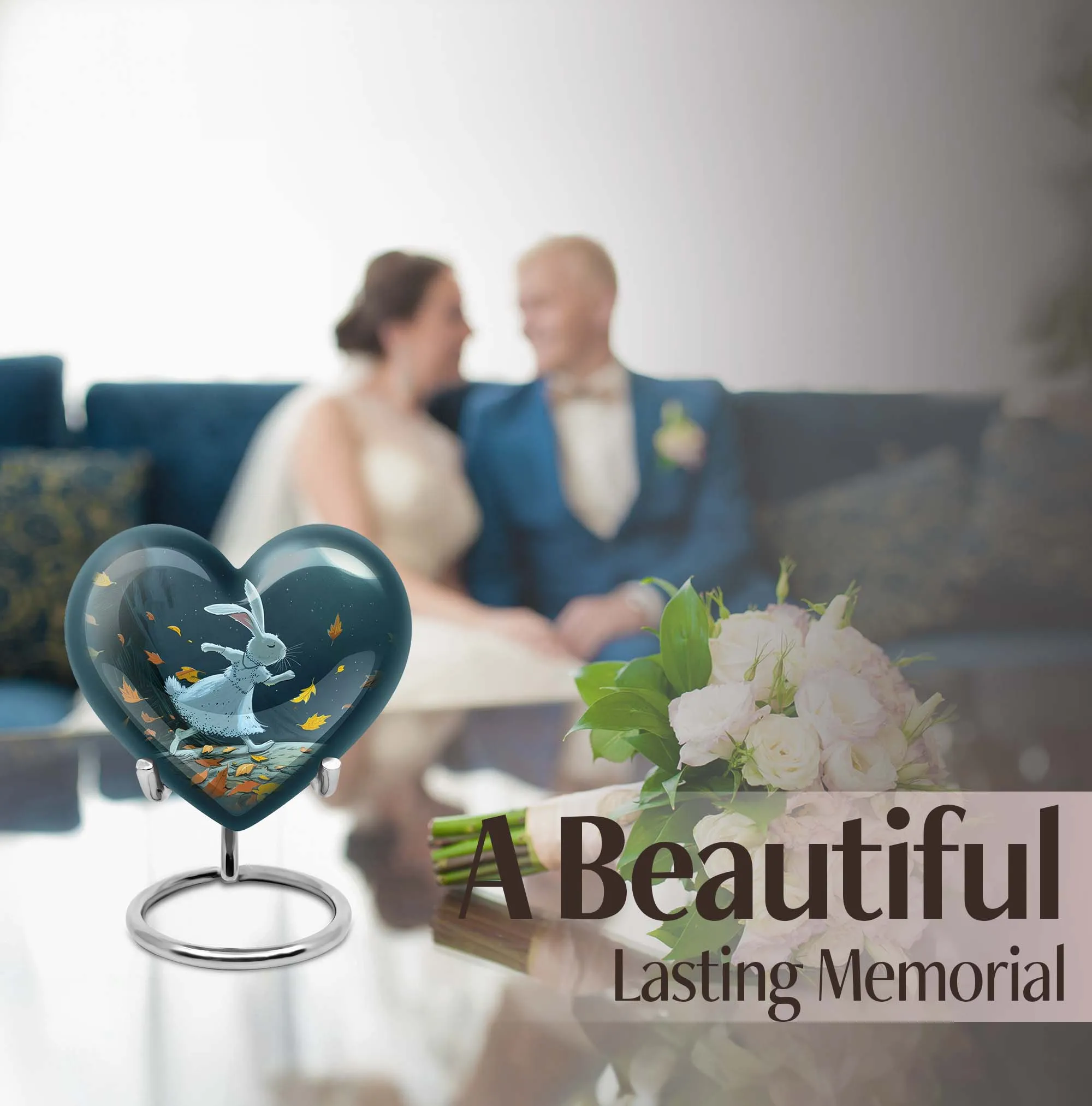 White Bunny Moon- Cremation Urn for Entrusted Ashes